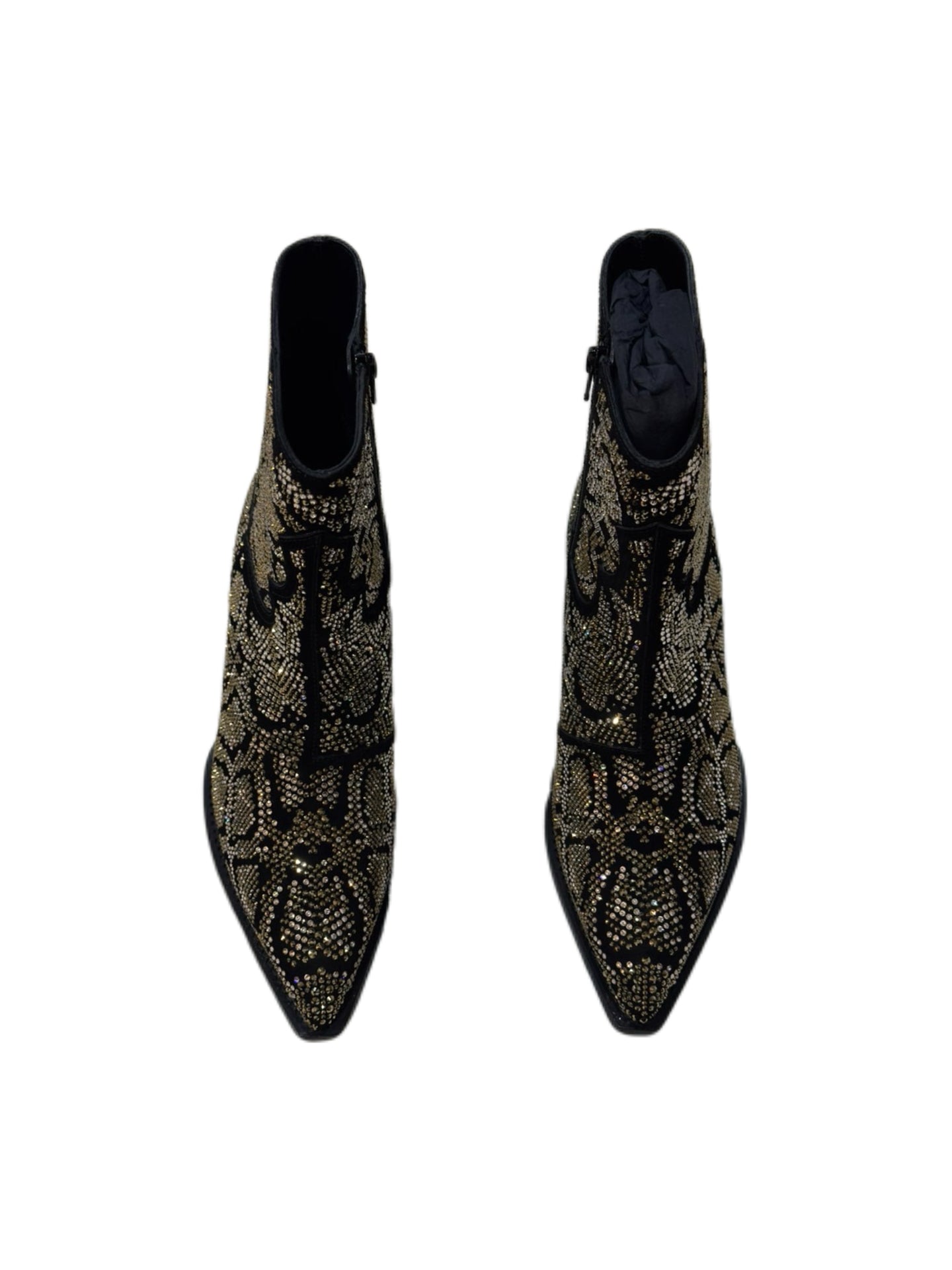 Celine Homme “CELINE MOON” FW22 Crystal Embellished Snake Pattern Chelsea Boots – Runway Limited Edition Size 43