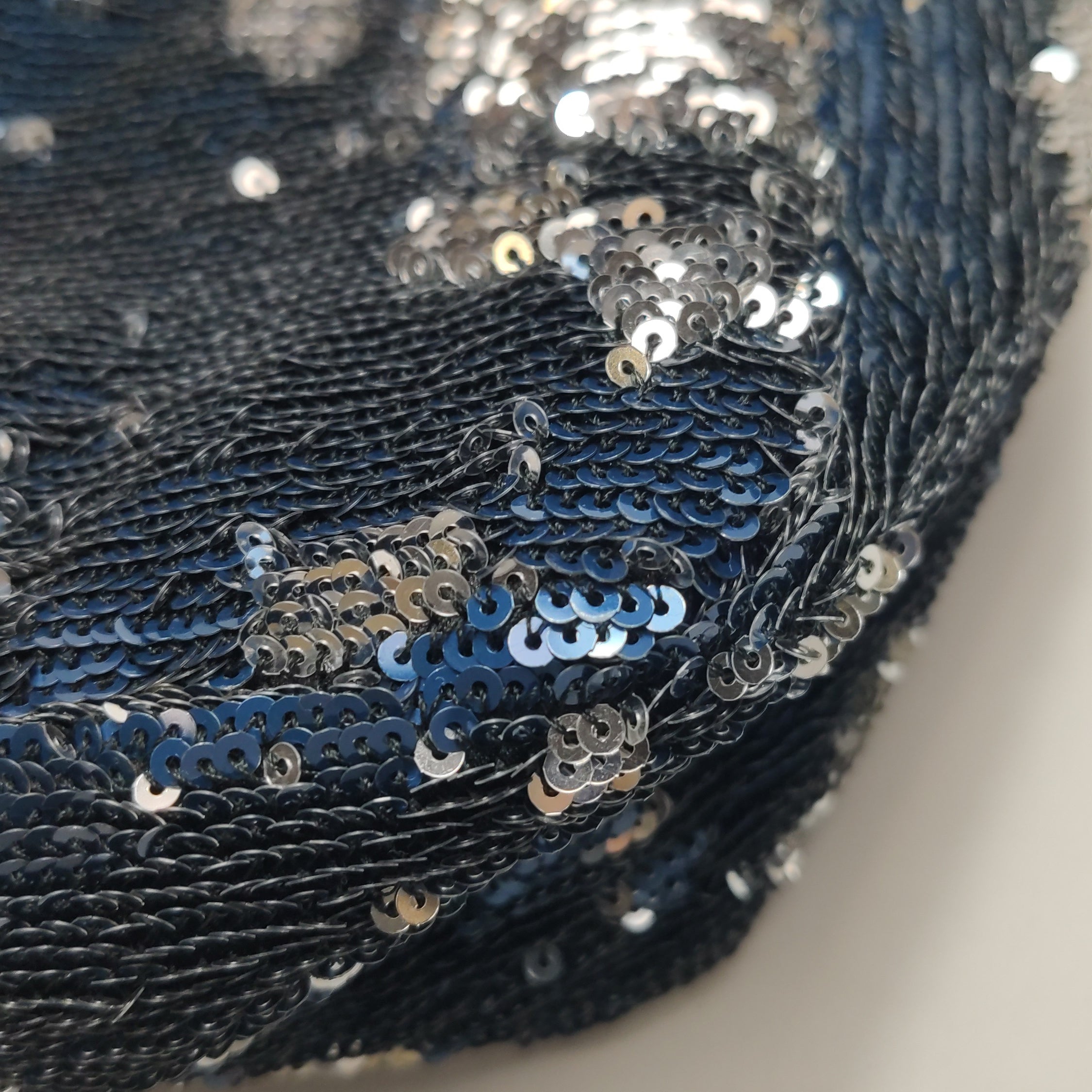 Chanel 2017 Cruise “Coco Cuba” Sequin Flap Chain Bag – Navy Blue CC Logo Evening Bag