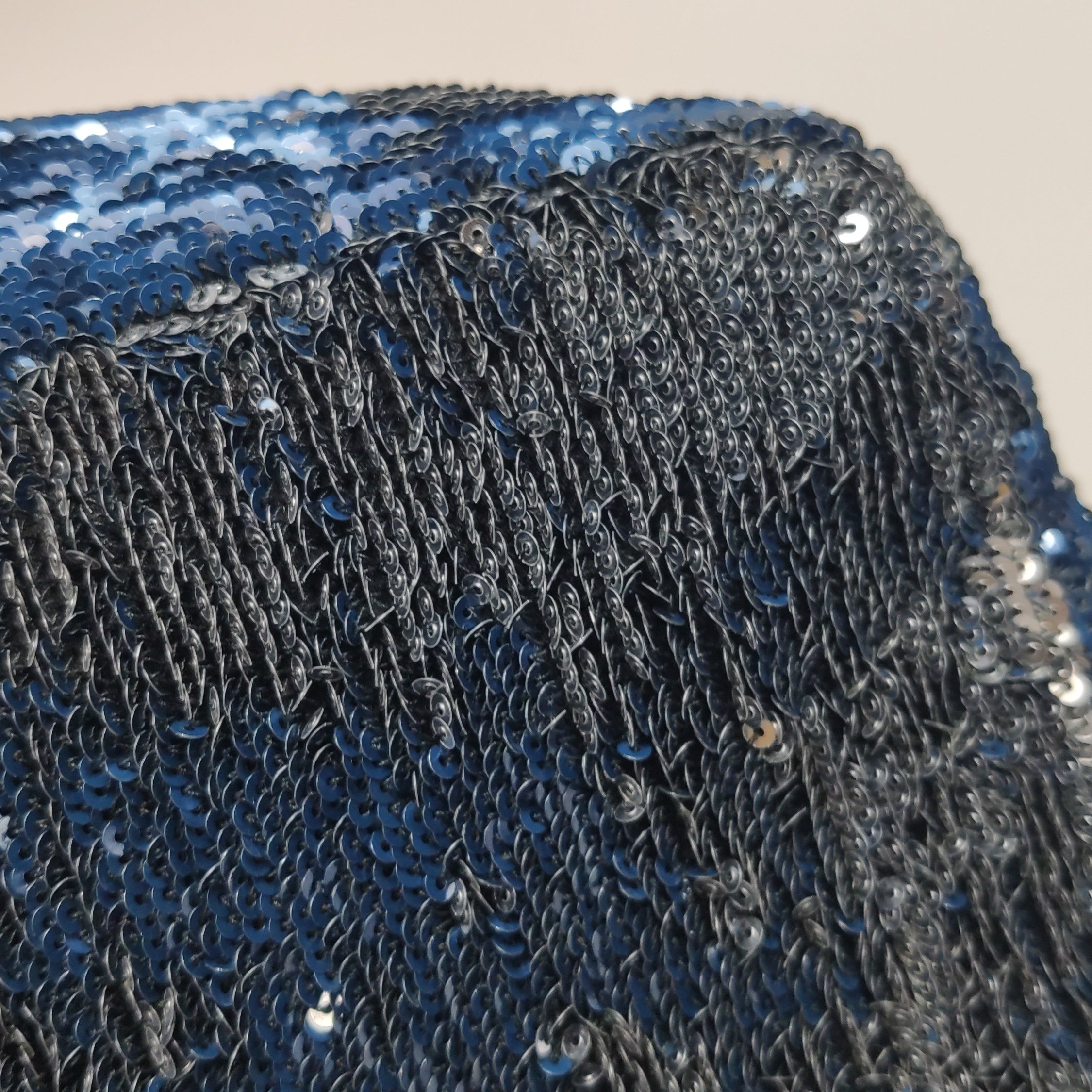Chanel 2017 Cruise “Coco Cuba” Sequin Flap Chain Bag – Navy Blue CC Logo Evening Bag