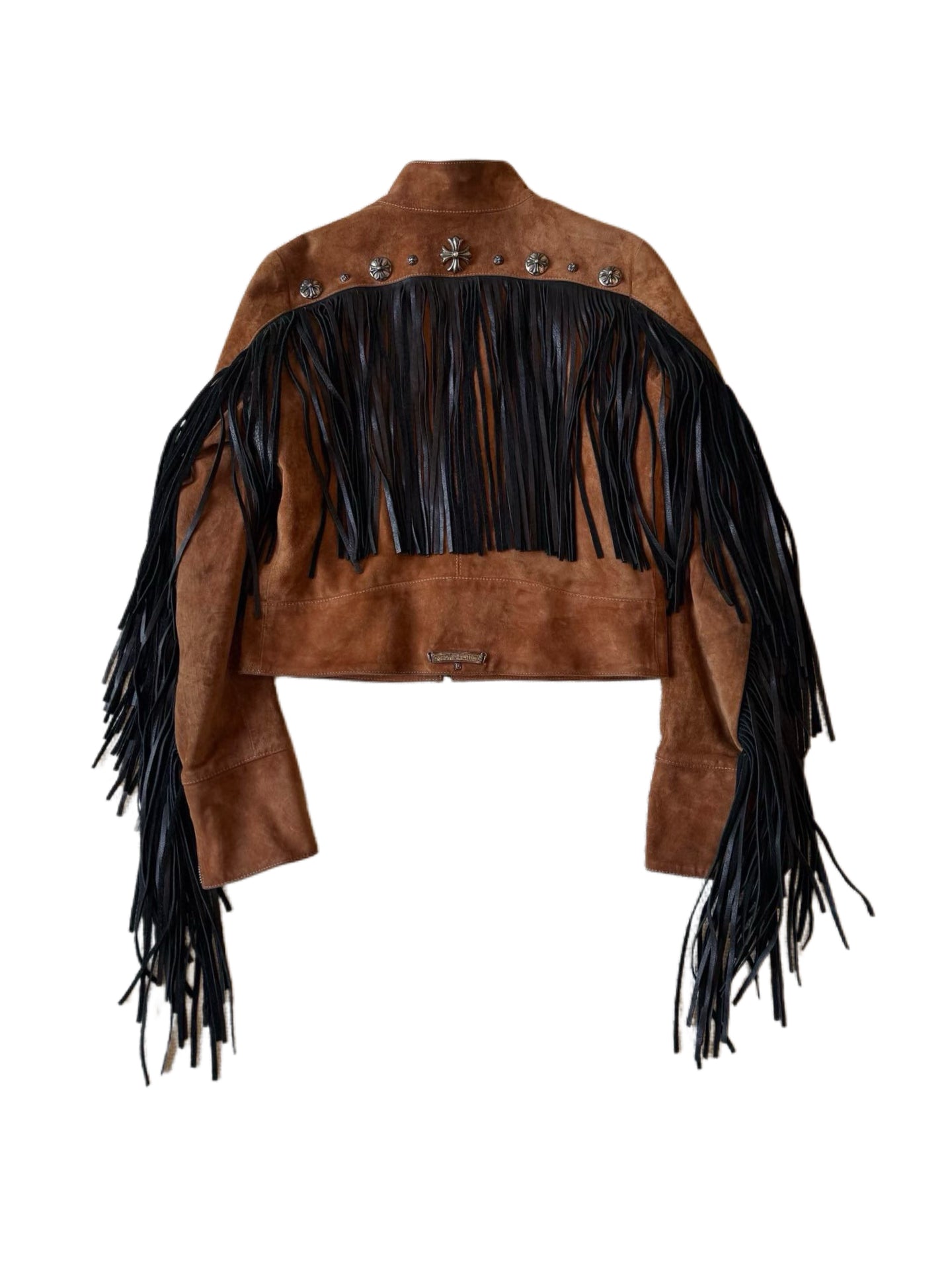Chrome Hearts × Bella Hadid Limited Edition Suede Fringe Jacket – Brown Western Archive Piece Size M