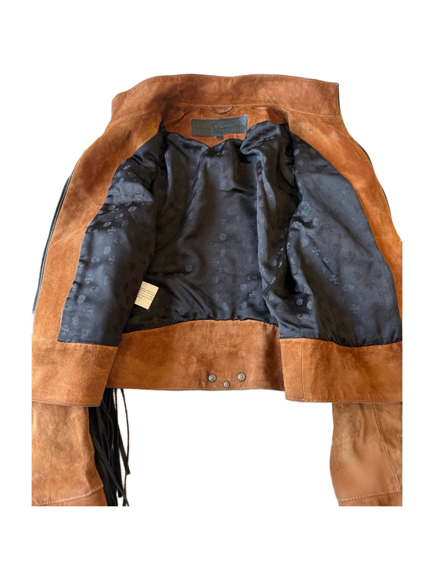 Chrome Hearts × Bella Hadid Limited Edition Suede Fringe Jacket – Brown Western Archive Piece Size M