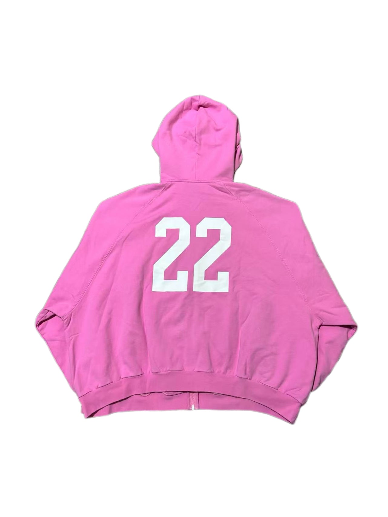 Balenciaga FW22 Runway Oversized Pink Zip-Up Hoodie – Paris Flag Horse Logo “22” Graphic