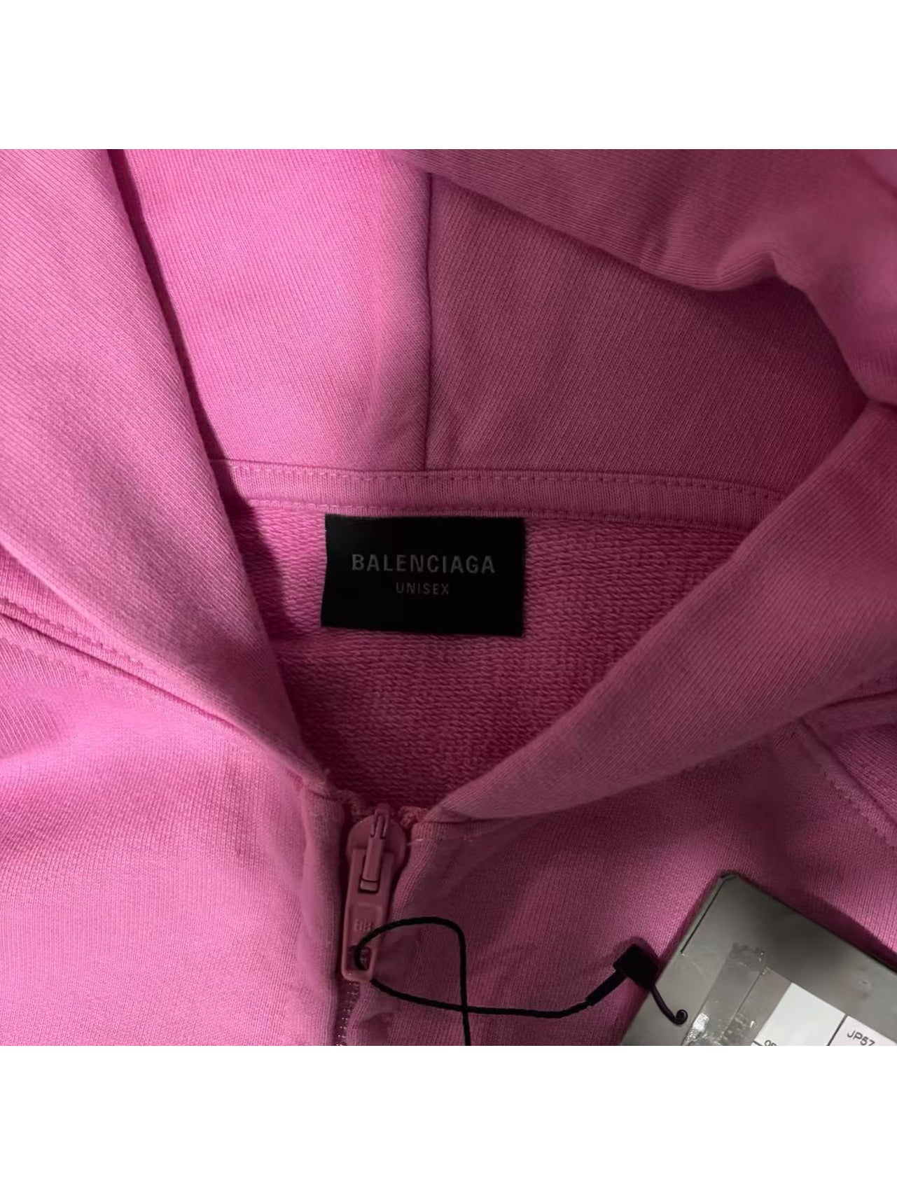 Balenciaga FW22 Runway Oversized Pink Zip-Up Hoodie – Paris Flag Horse Logo “22” Graphic