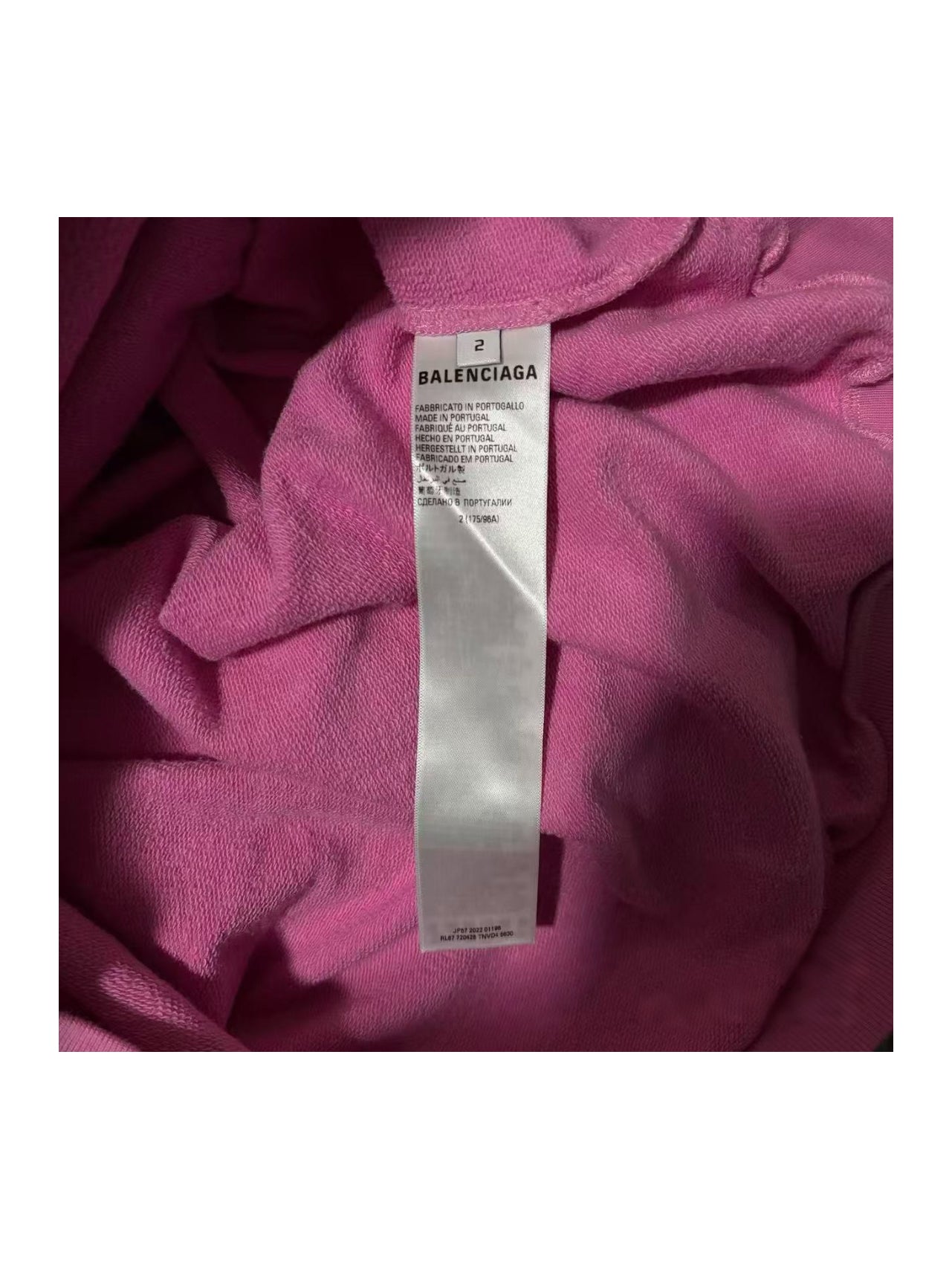 Balenciaga FW22 Runway Oversized Pink Zip-Up Hoodie – Paris Flag Horse Logo “22” Graphic