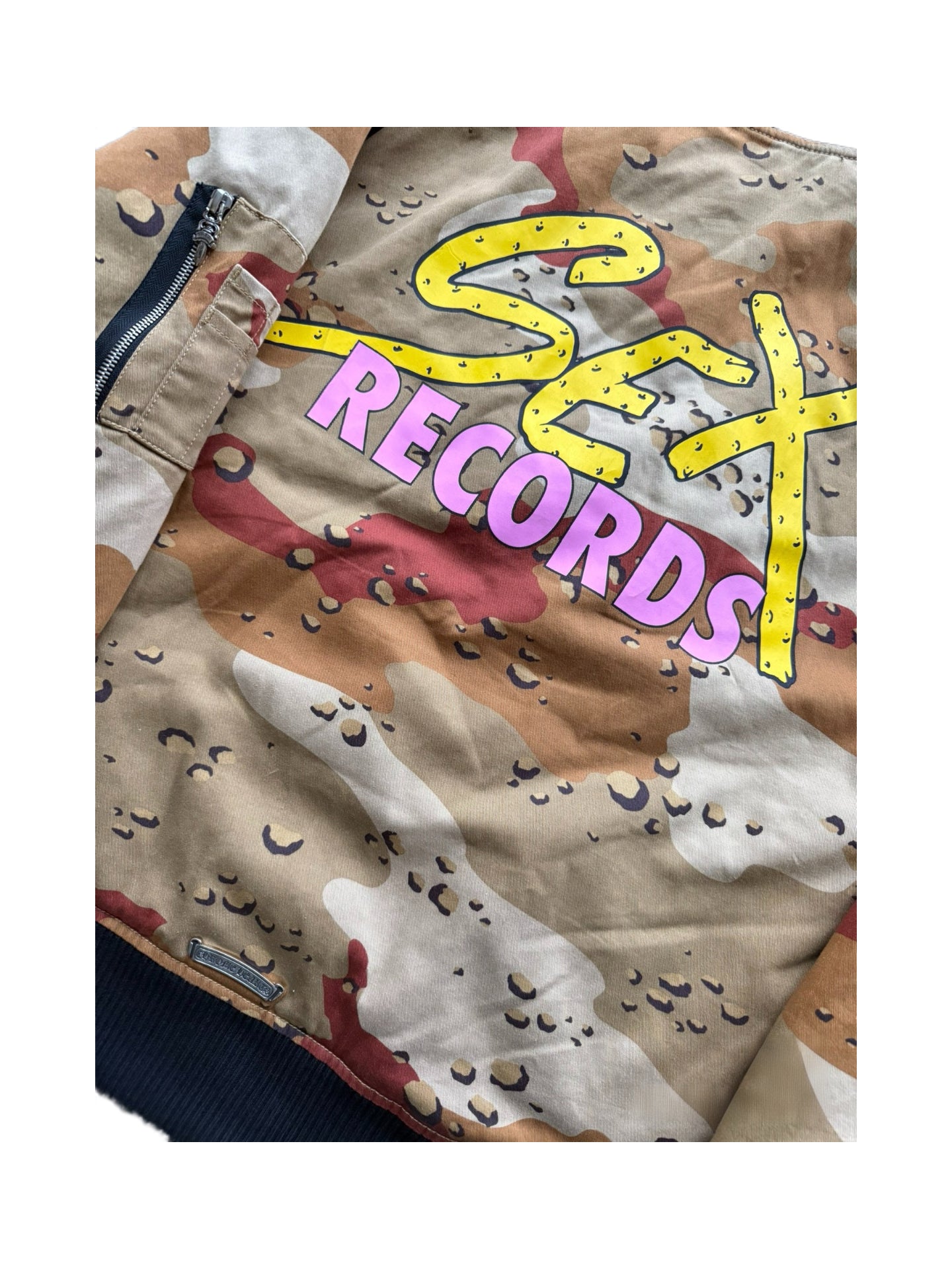 Chrome Hearts × Matty Boy “SEX RECORDS” Camo Zip Jacket – Limited Exhibition Piece