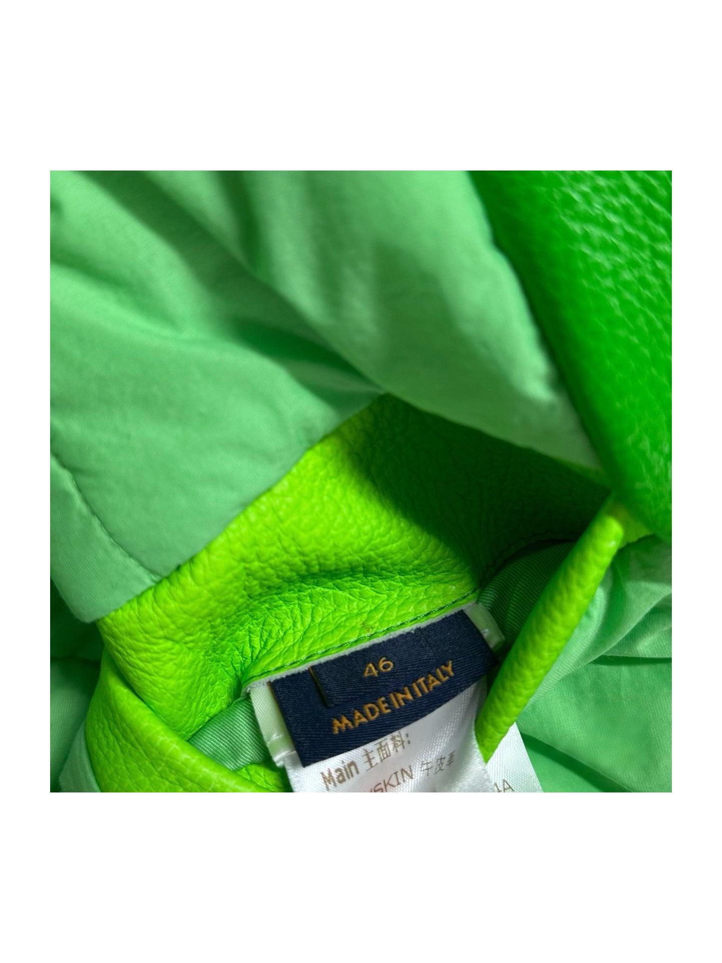 Louis Vuitton by Virgil Abloh Gradient Green Leather Panther Puffer Jacket – Runway Archive Piece