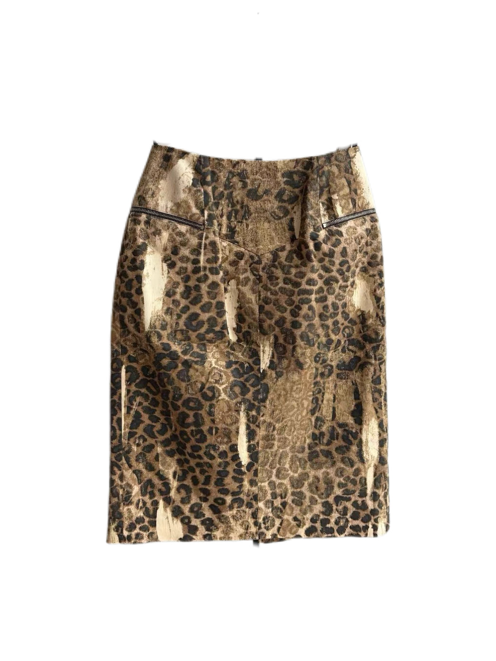 Christian Dior by John Galliano F/W 2000 Leopard Print Zip Skirt – Runway Piece Silk Lined