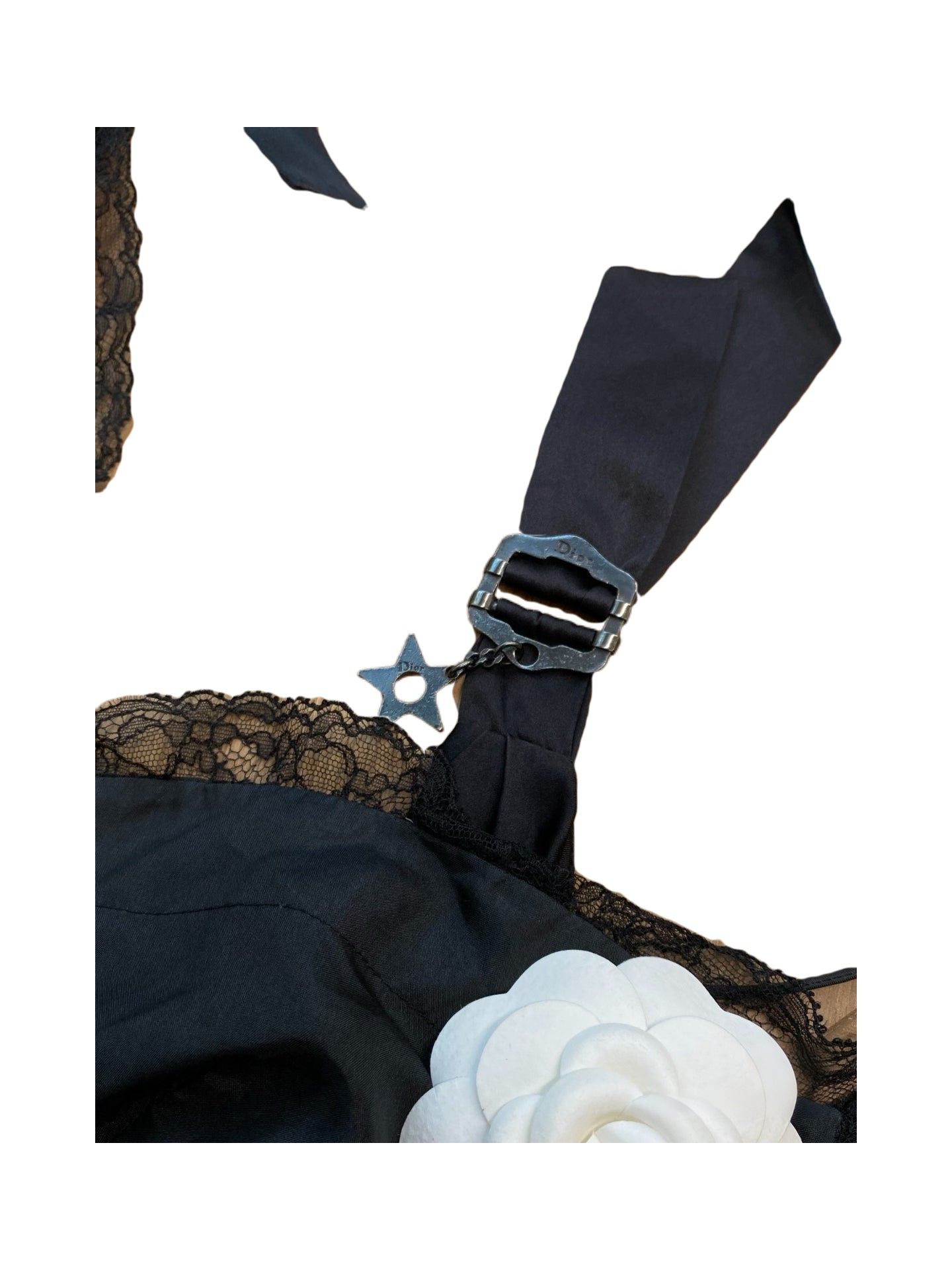 Christian Dior by John Galliano Punk Lace-Up Silk Halter Dress with Star Charm – Archive Collector’s Piece