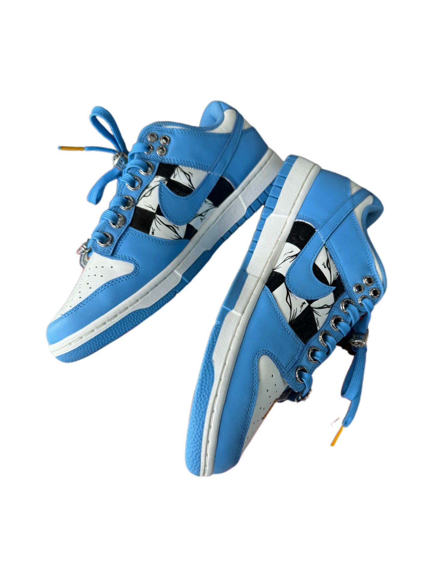 Nike Dunk Low x Chrome Hearts x Matty Boy “SEX RECORDS” Exhibition Exclusive Blue Graffiti Sneakers – Ultra Rare Custom Archive Piece