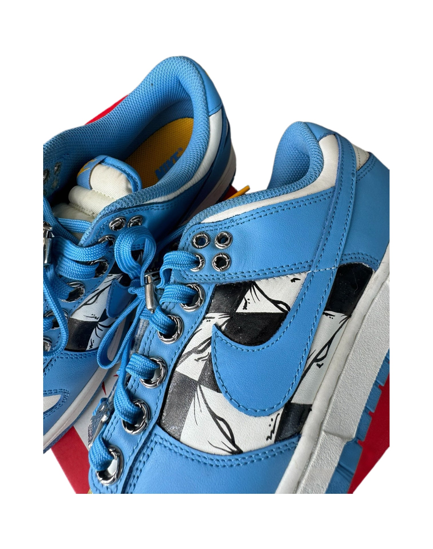Nike Dunk Low x Chrome Hearts x Matty Boy “SEX RECORDS” Exhibition Exclusive Blue Graffiti Sneakers – Ultra Rare Custom Archive Piece