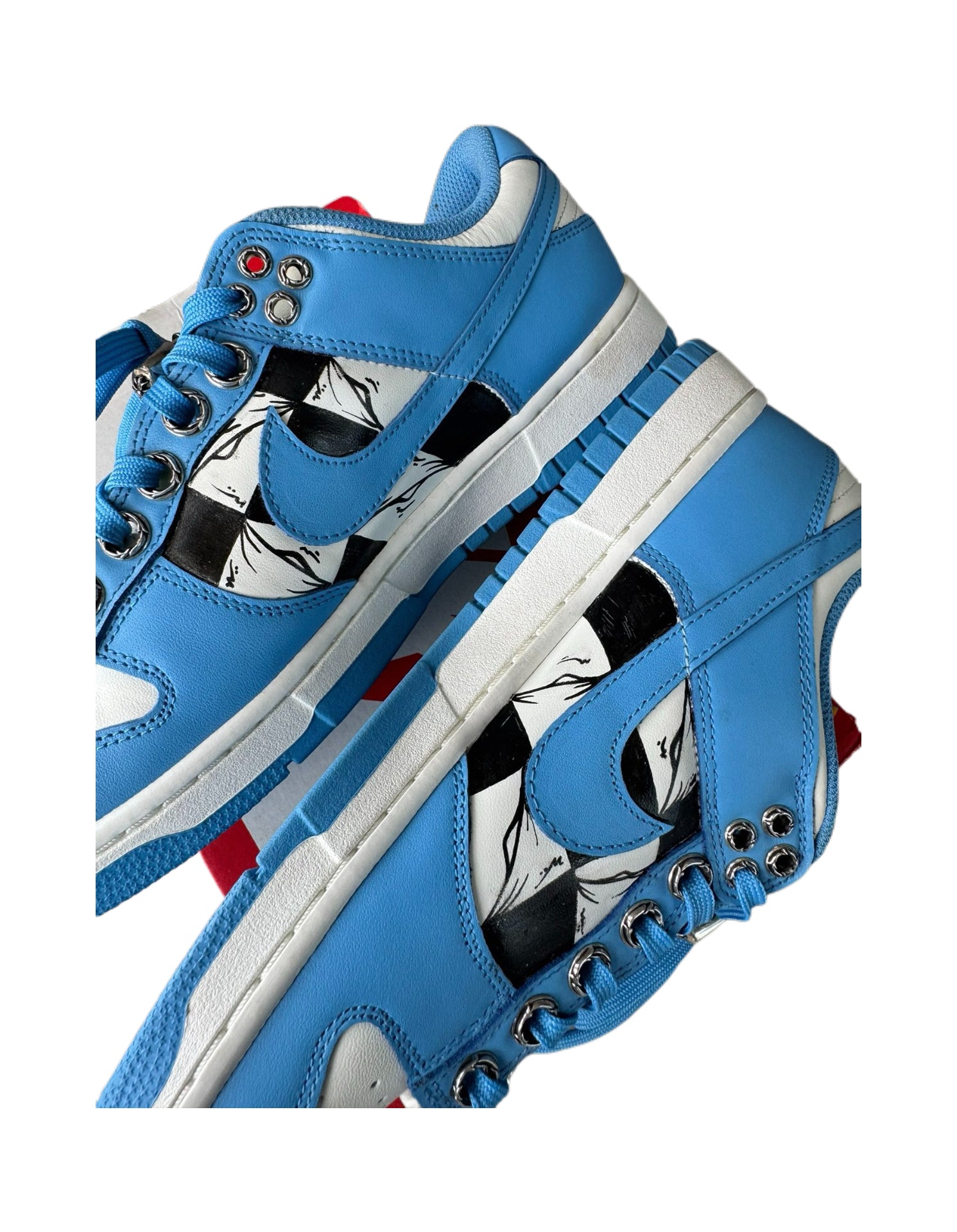 Nike Dunk Low x Chrome Hearts x Matty Boy “SEX RECORDS” Exhibition Exclusive Blue Graffiti Sneakers – Ultra Rare Custom Archive Piece