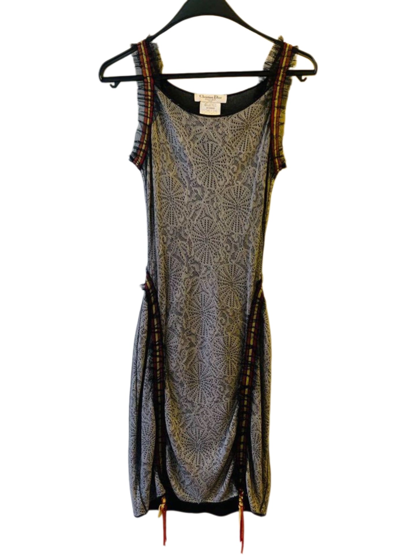 Christian Dior by John Galliano Archive Lace Jacquard Knit Sleeveless Dress