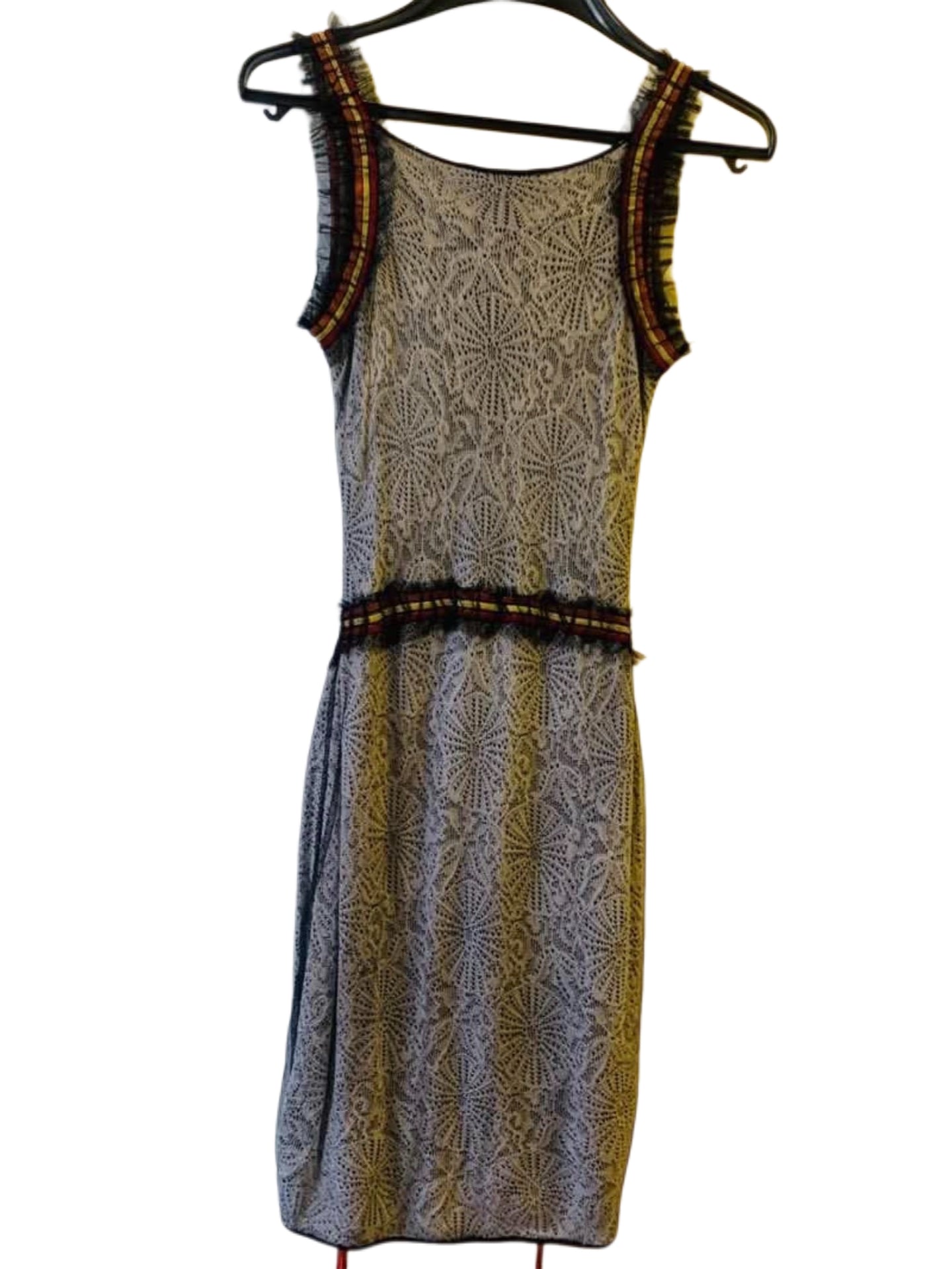 Christian Dior by John Galliano Archive Lace Jacquard Knit Sleeveless Dress