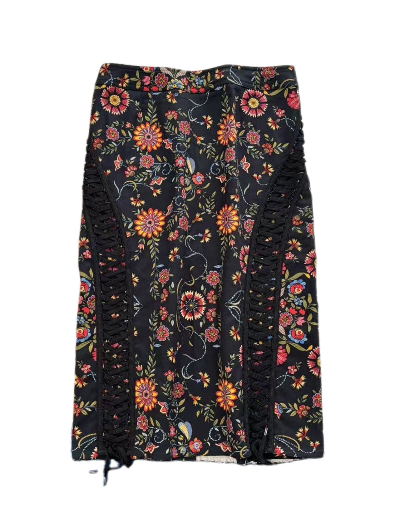 Christian Dior by John Galliano Archive Floral Lace-Up Skirt