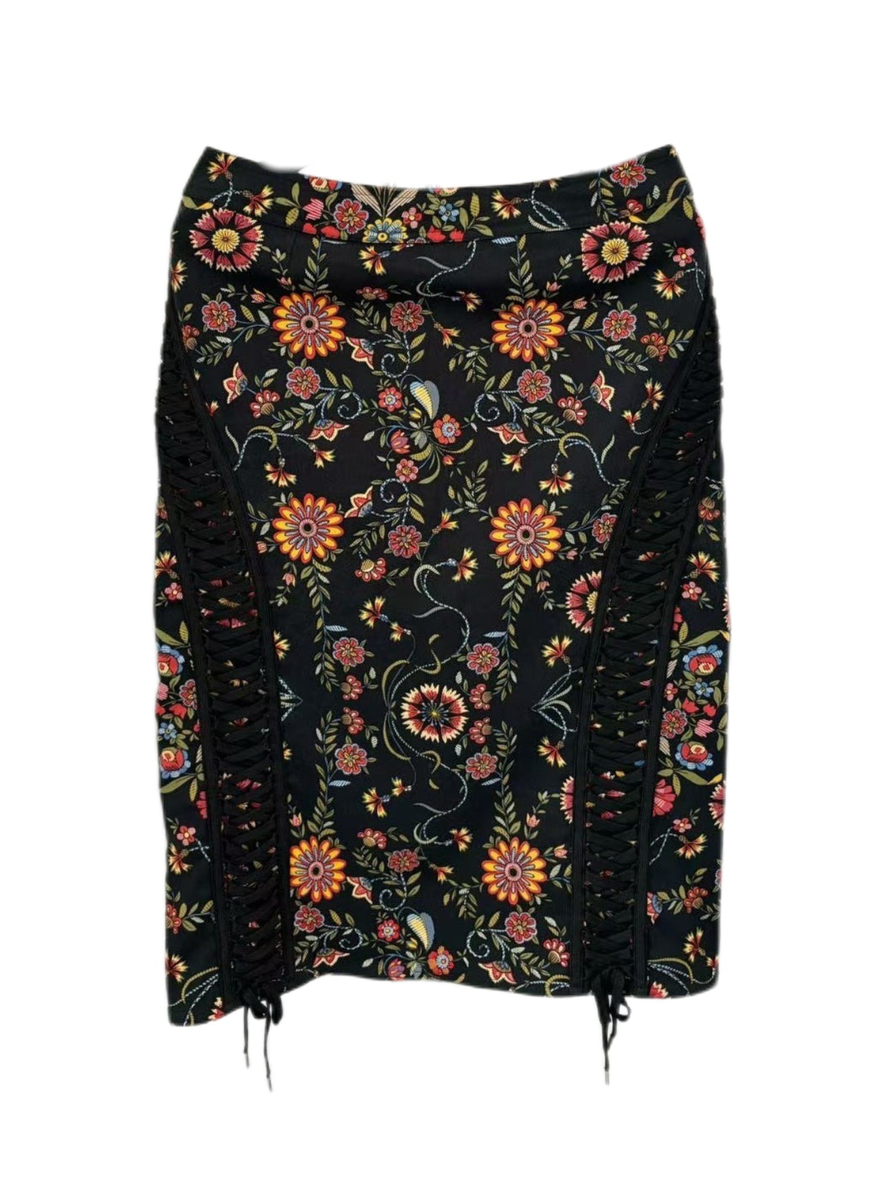 Christian Dior by John Galliano Archive Floral Lace-Up Skirt
