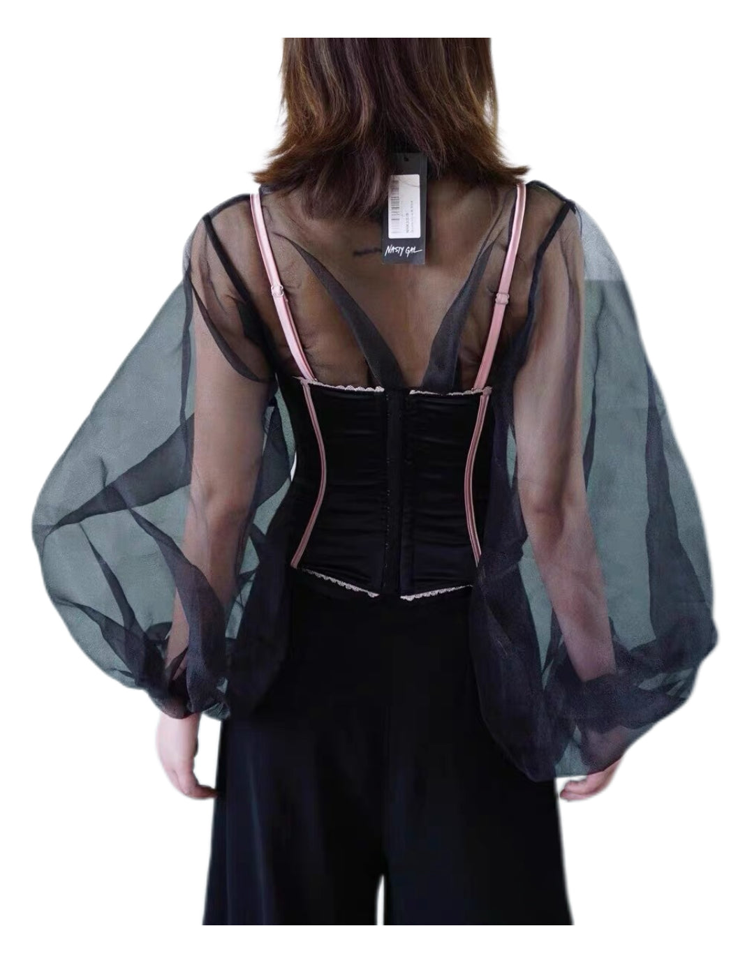 Christian Dior by John Galliano Black Silk Bustier Corset Top