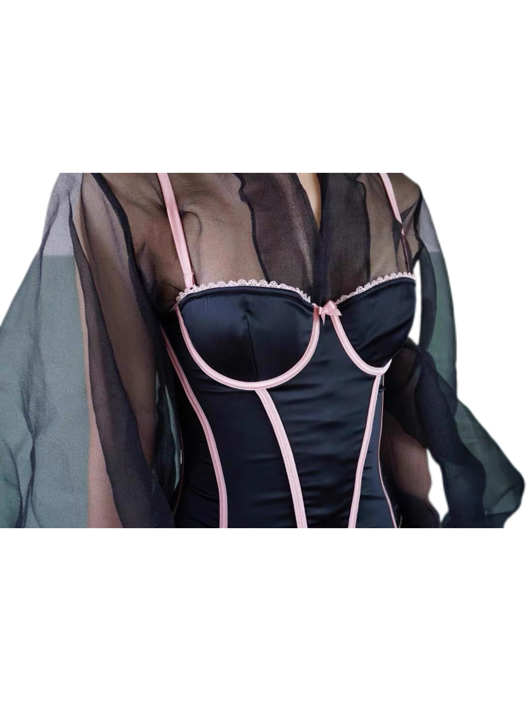 Christian Dior by John Galliano Black Silk Bustier Corset Top