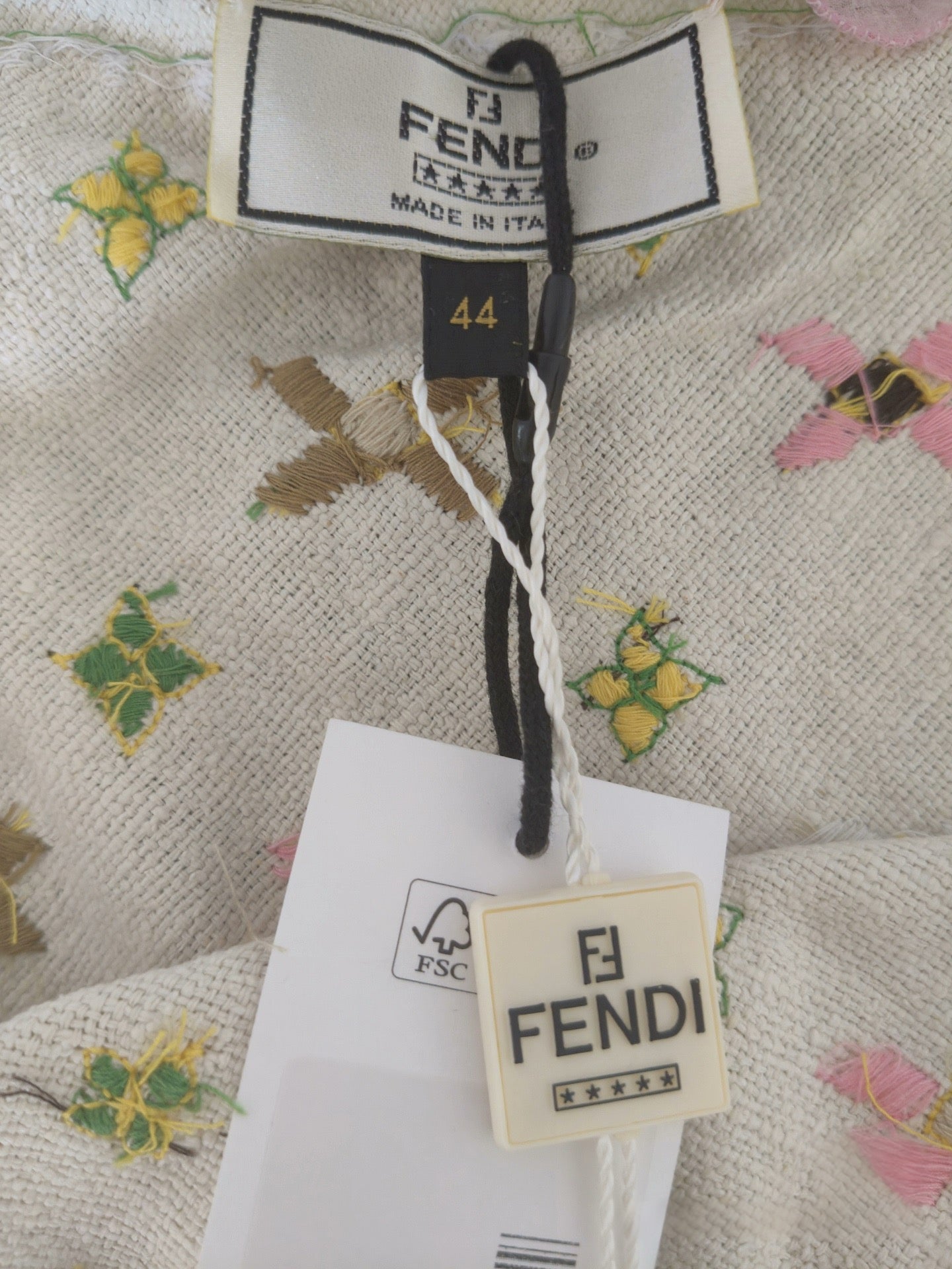 Fendi Spring/Summer 2000 Rare Embellished Fringe Top & Skirt Set