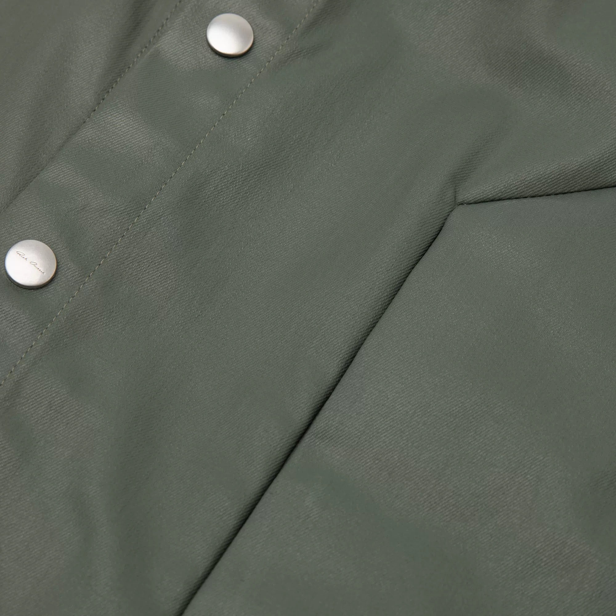 DRKSHDW Rick Owens Moss Green Snap-Button Overshirt