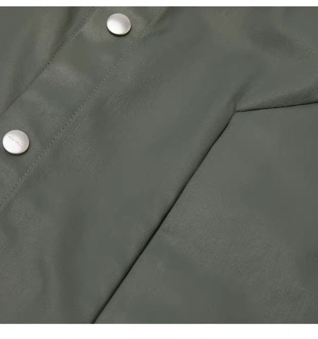 DRKSHDW Rick Owens Moss Green Snap-Button Overshirt