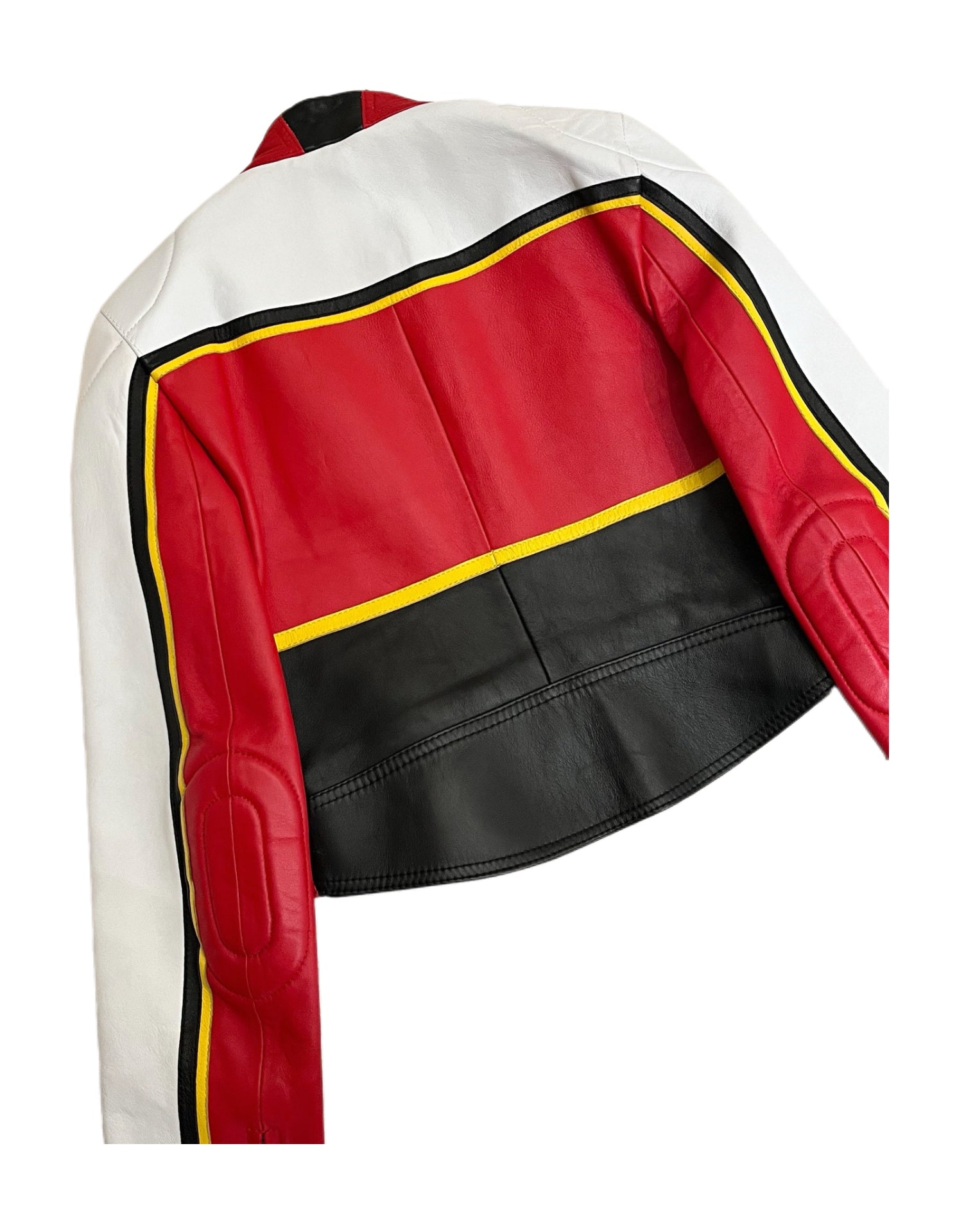 Dolce & Gabbana Spring/Summer 2001 Runway Red Leather Motorcycle Jacket