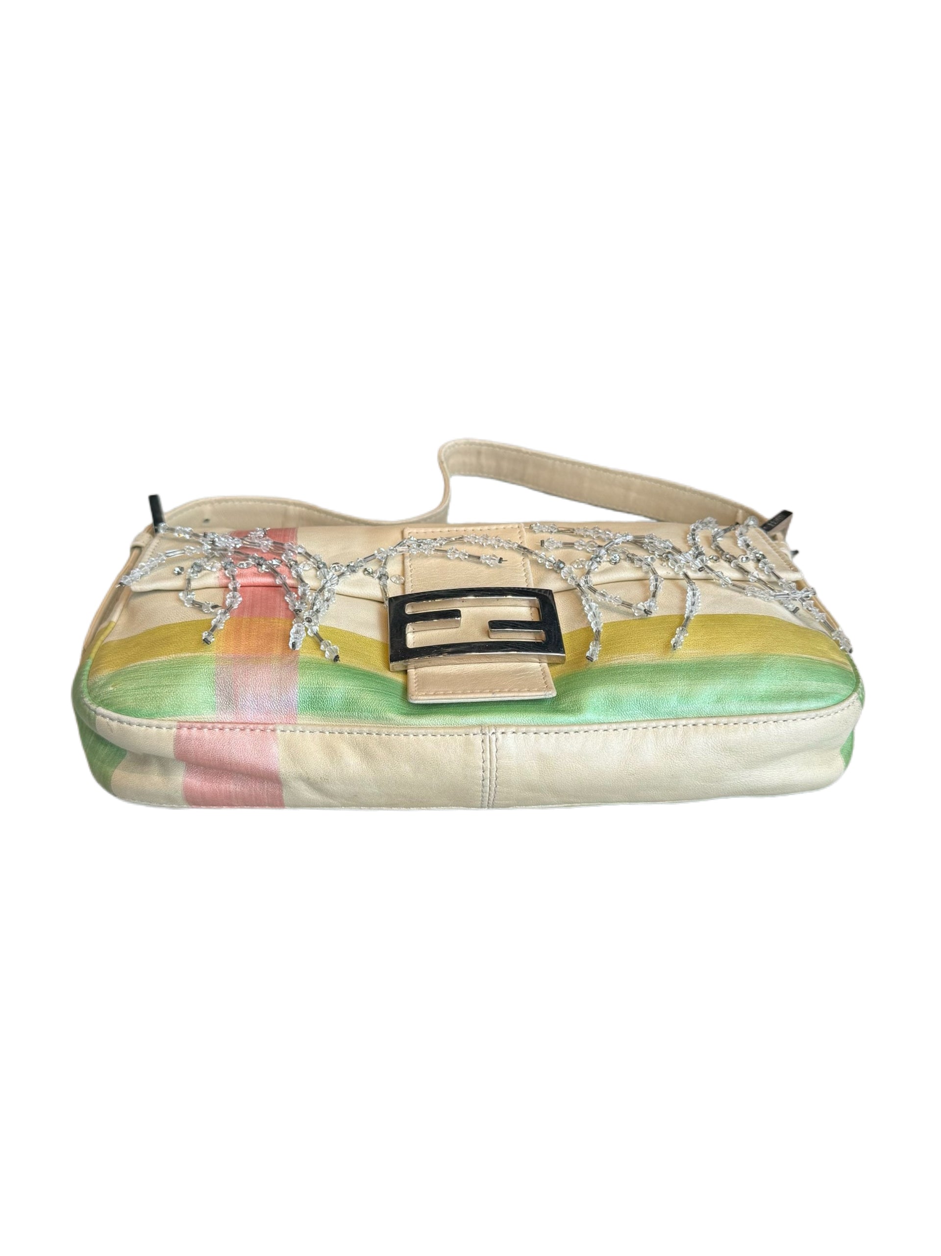 Fendi Crystal Fringe Satin Baguette Bag – Y2K Magazine Featured Rare Piece