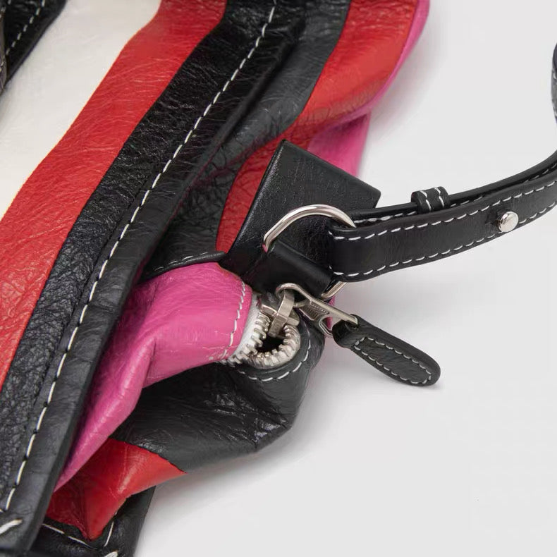 Balenciaga Bazar Shopper XS Tote – Multicolor Striped Lambskin
