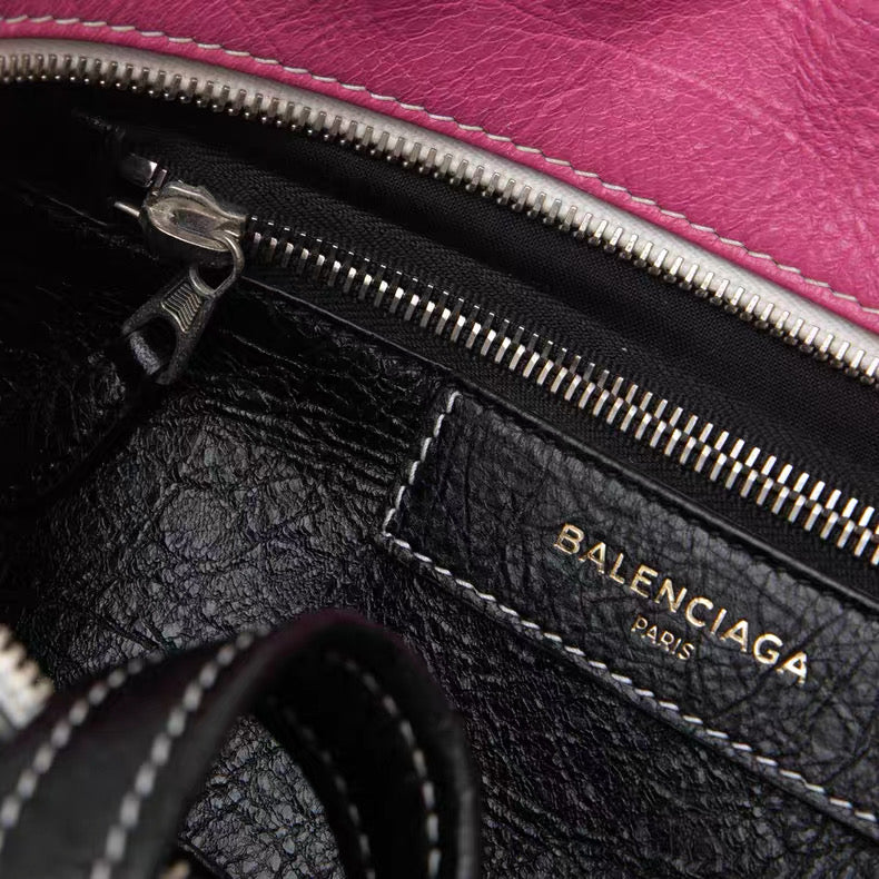 Balenciaga Bazar Shopper XS Tote – Multicolor Striped Lambskin