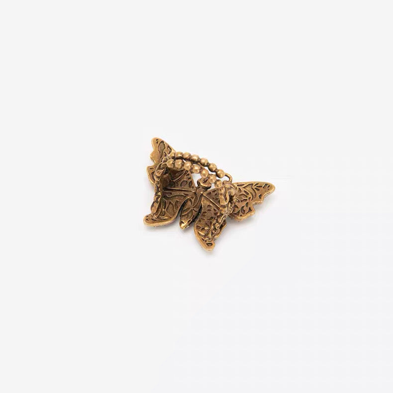 Gucci Multicolor Crystal Butterfly Ring Gold