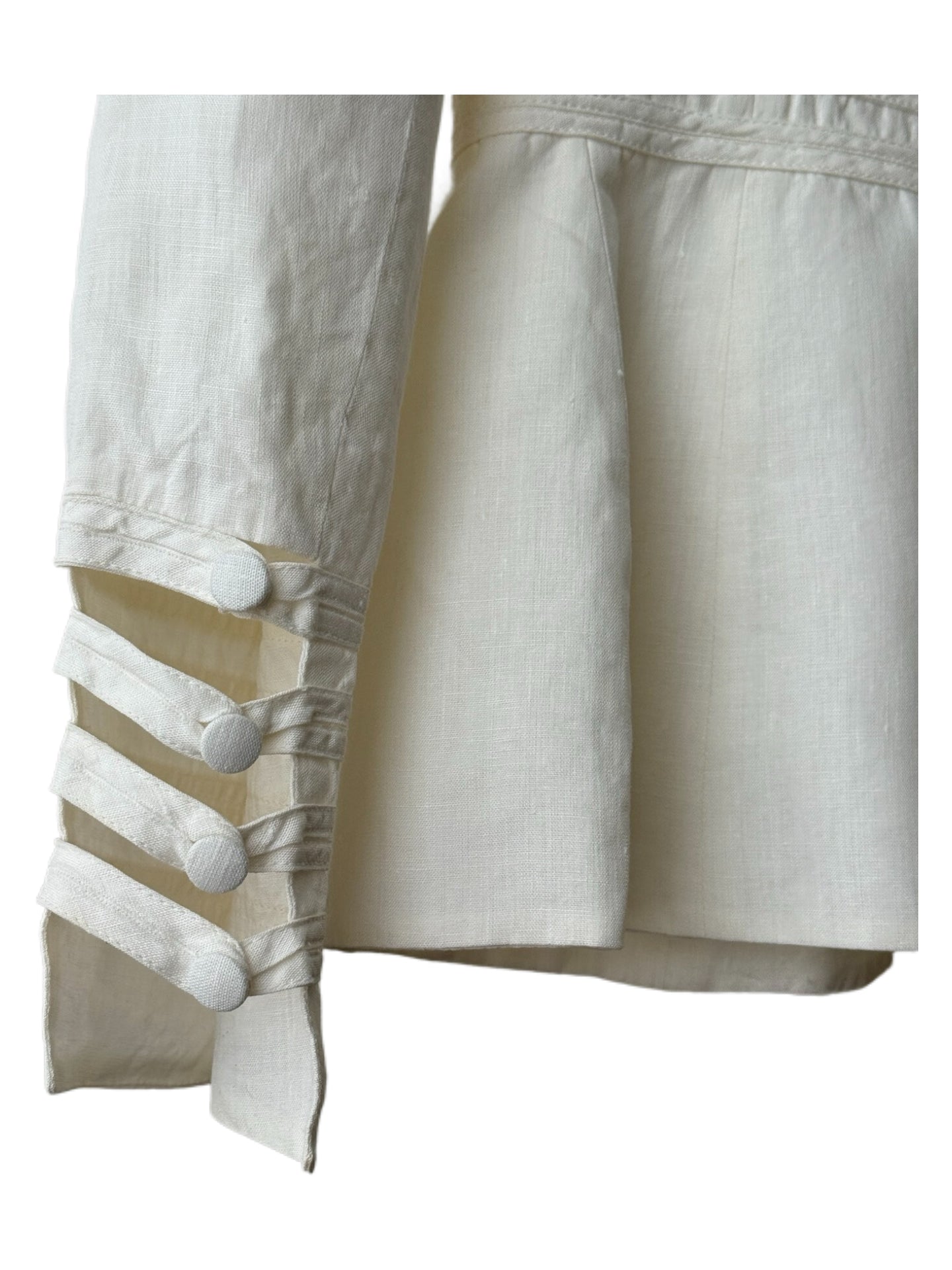 Fendi Vintage 1995 SS Karl Lagerfeld White Linen Archive Jacket