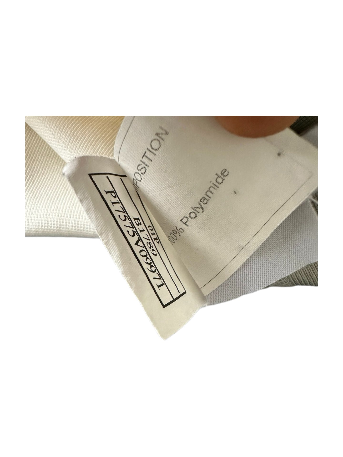 Chanel Sport 2001 Grey & Ivory Panelled T-Shirt – CC Logo Patch Archive Piece