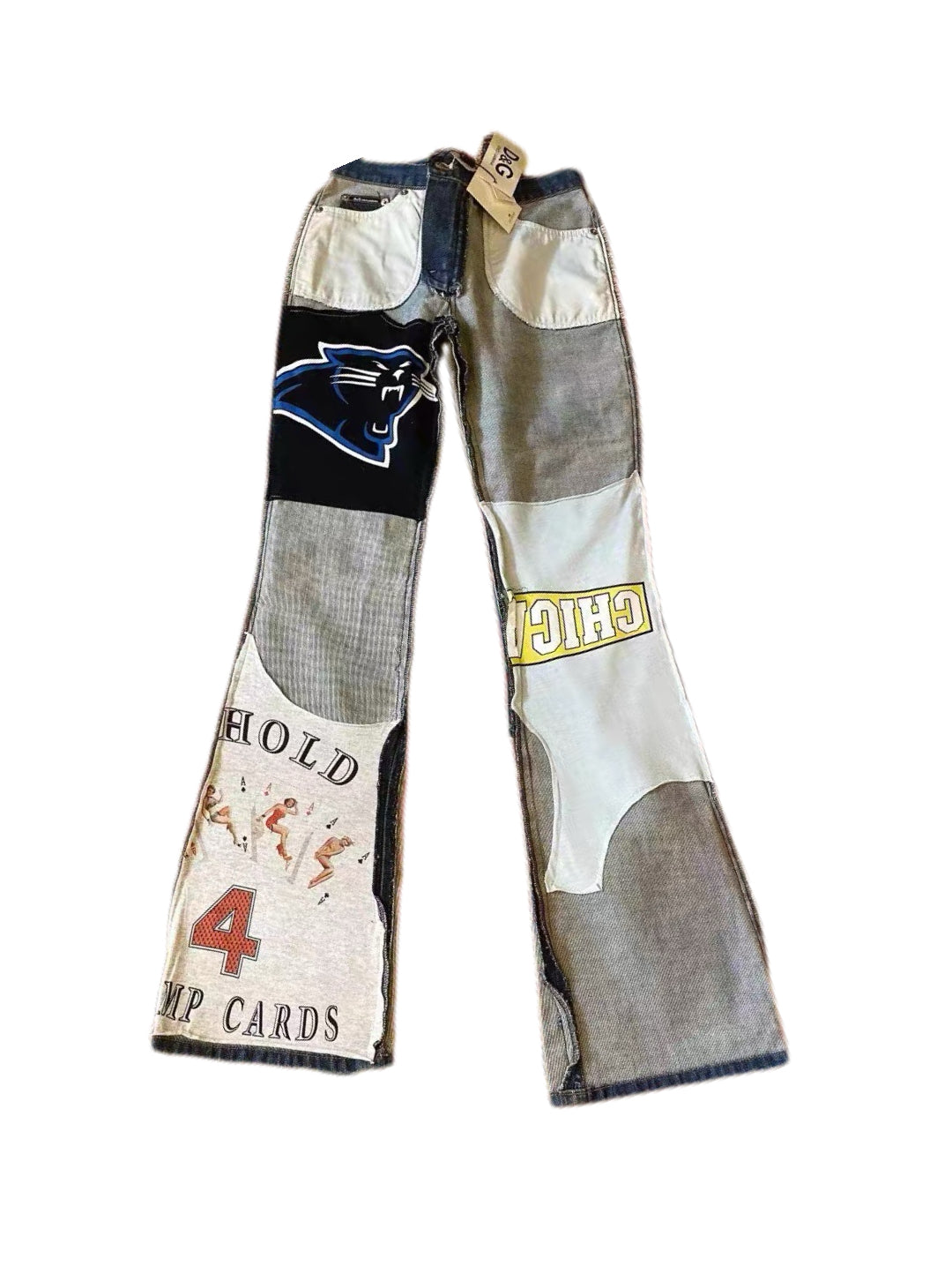Dolce & Gabbana Patchwork Graphic Denim Jeans – Y2K Runway Archive Deadstock Piece