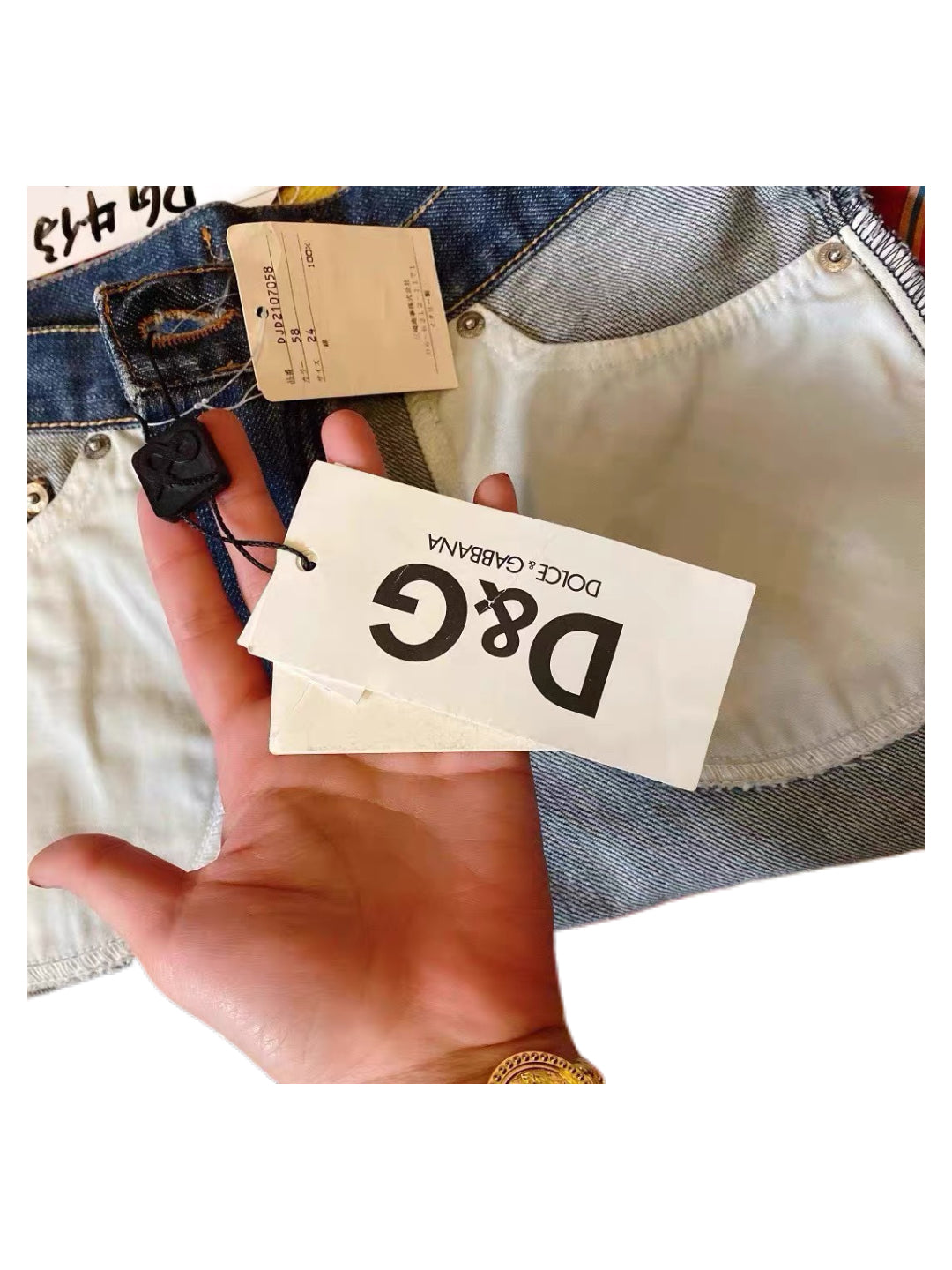 Dolce & Gabbana Patchwork Graphic Denim Jeans – Y2K Runway Archive Deadstock Piece
