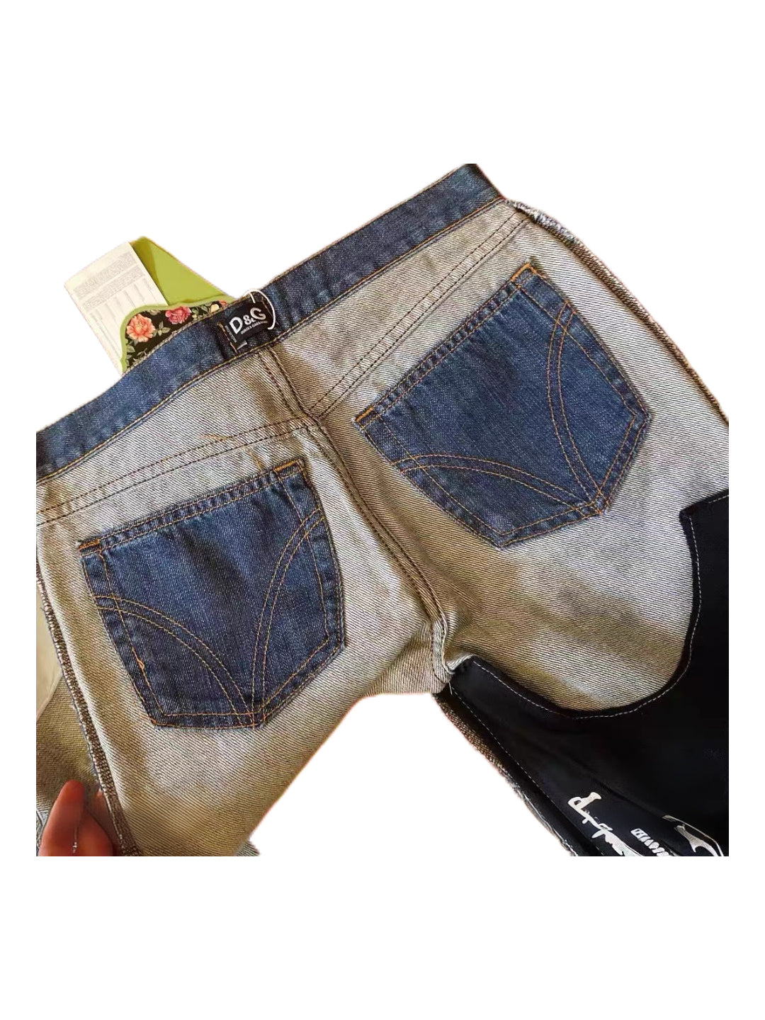 Dolce & Gabbana Patchwork Graphic Denim Jeans – Y2K Runway Archive Deadstock Piece