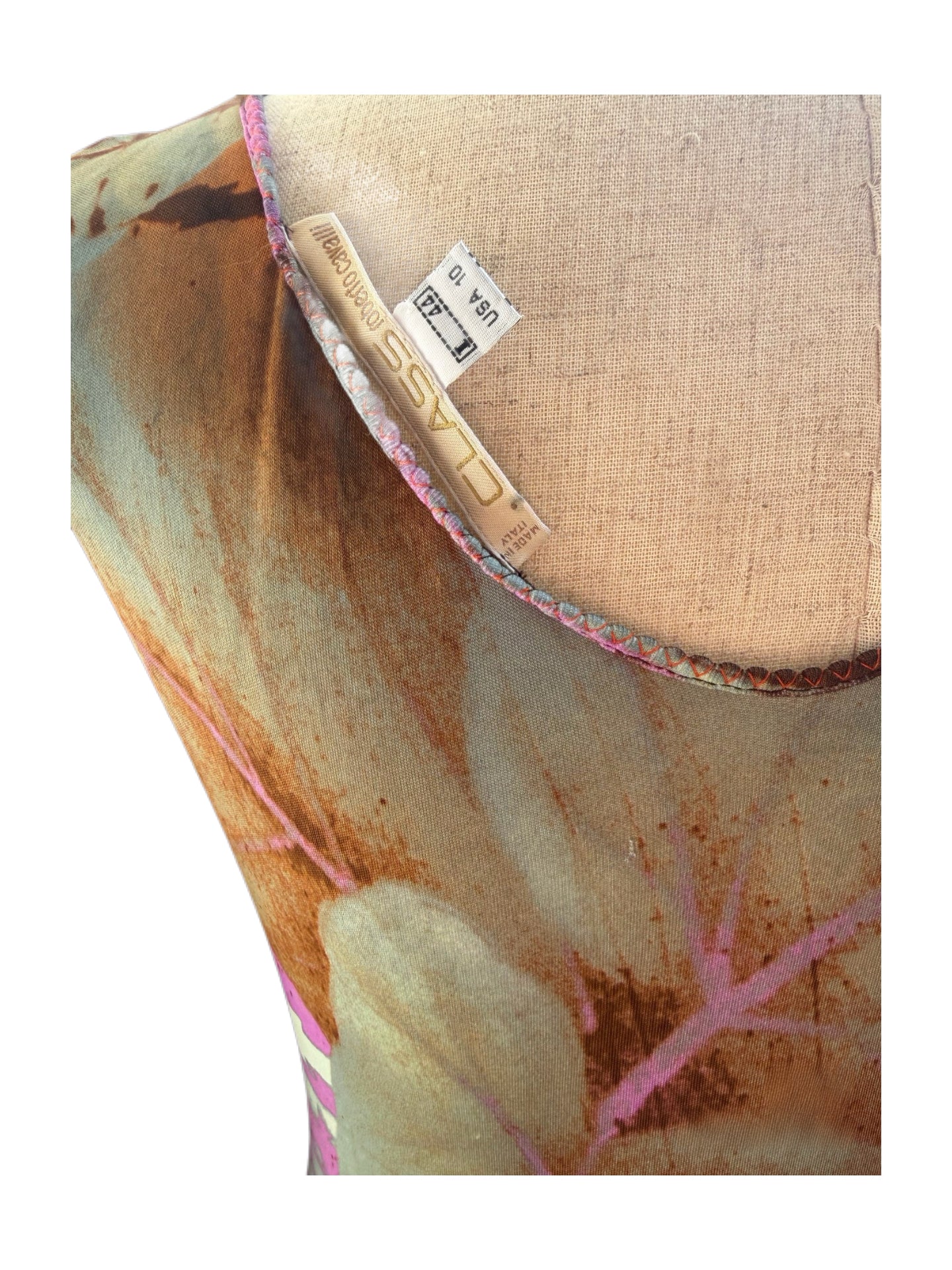 Roberto Cavalli Archive Tiger Jungle Print Stretch Maxi Dress