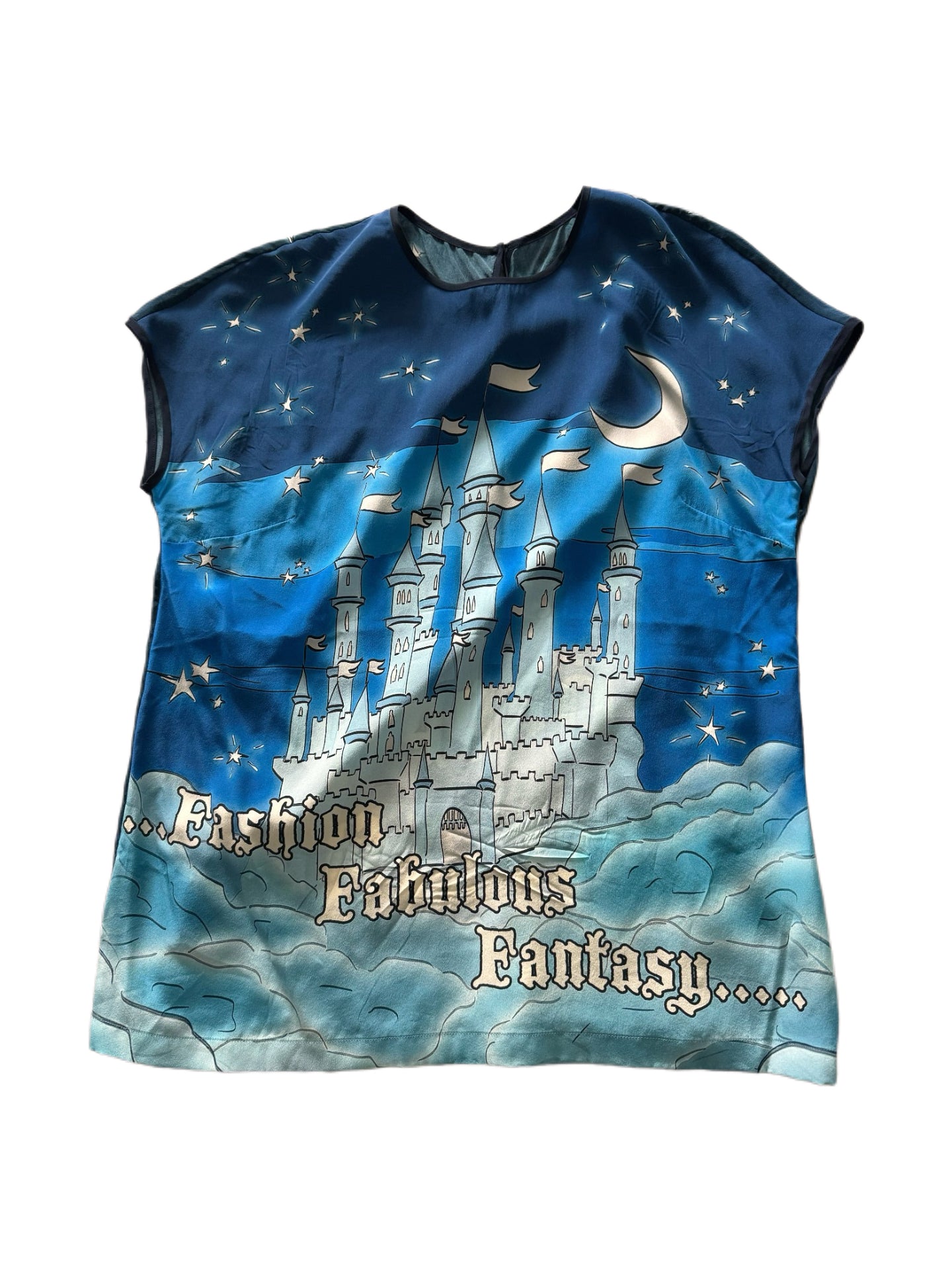 Dolce & Gabbana Fantasy Castle Silk Print Blouse