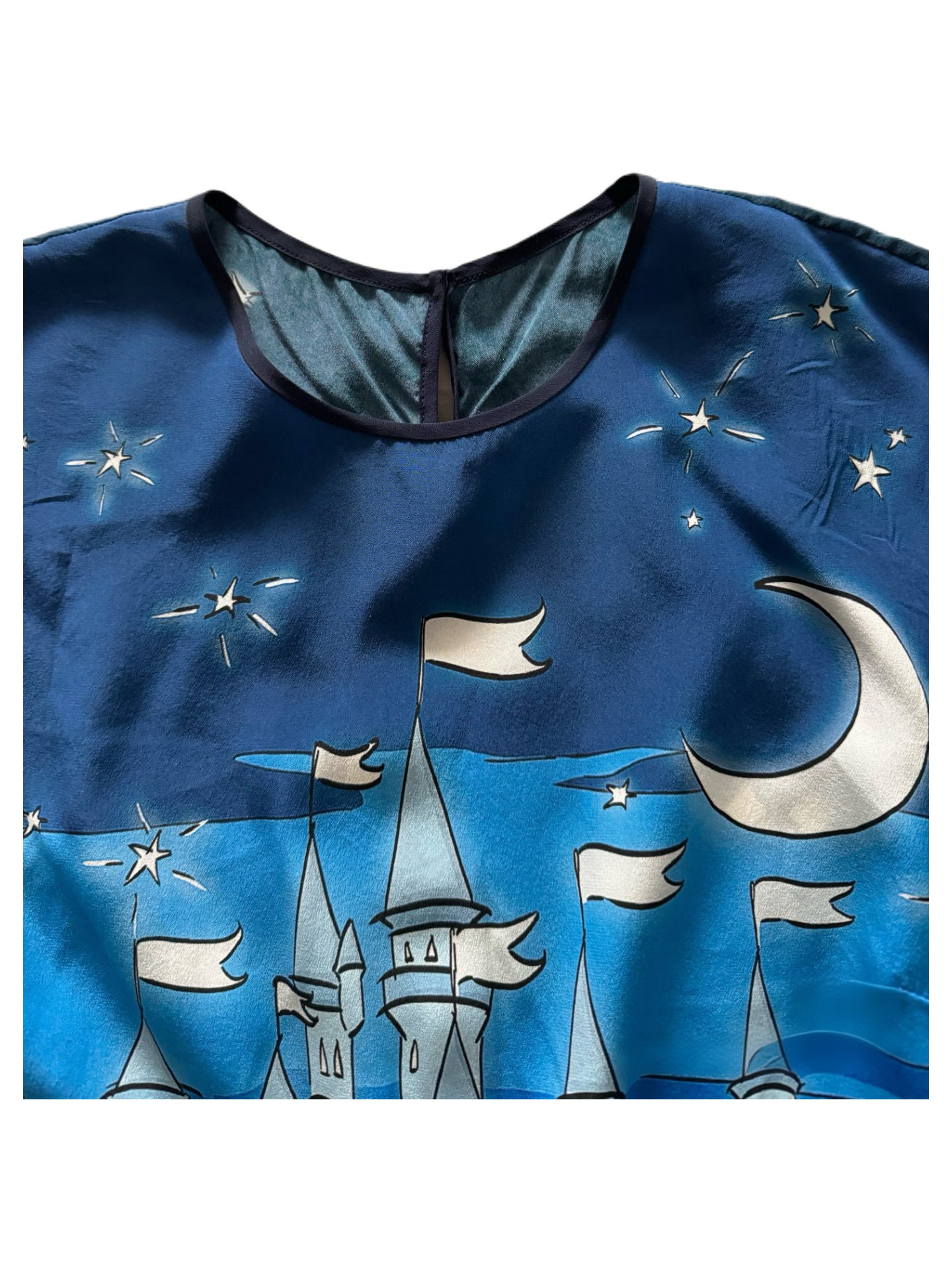 Dolce & Gabbana Fantasy Castle Silk Print Blouse