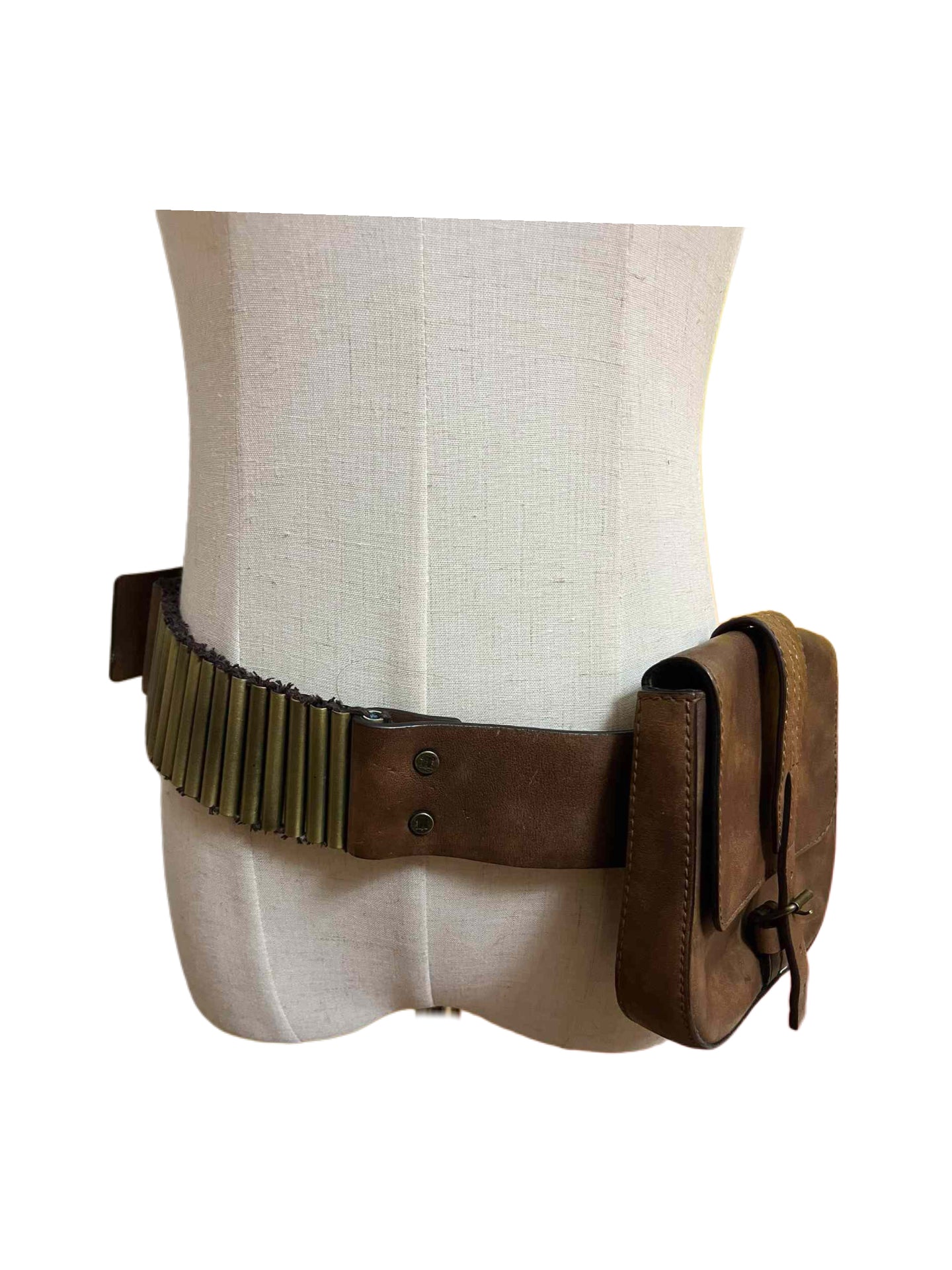 Celine 2001 Runway Ammo Belt Bag – Vintage Leather Utility Waist Bag by Phoebe Philo Era Style