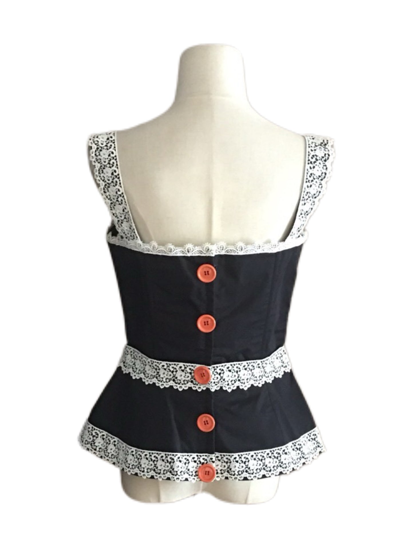 Dolce & Gabbana Lace Corset Tank Top with Leopard Silk Lining