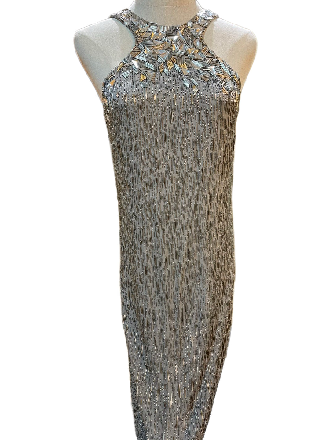 Gucci Silver Crystal Beaded Runway Dress – Haute Couture Collection