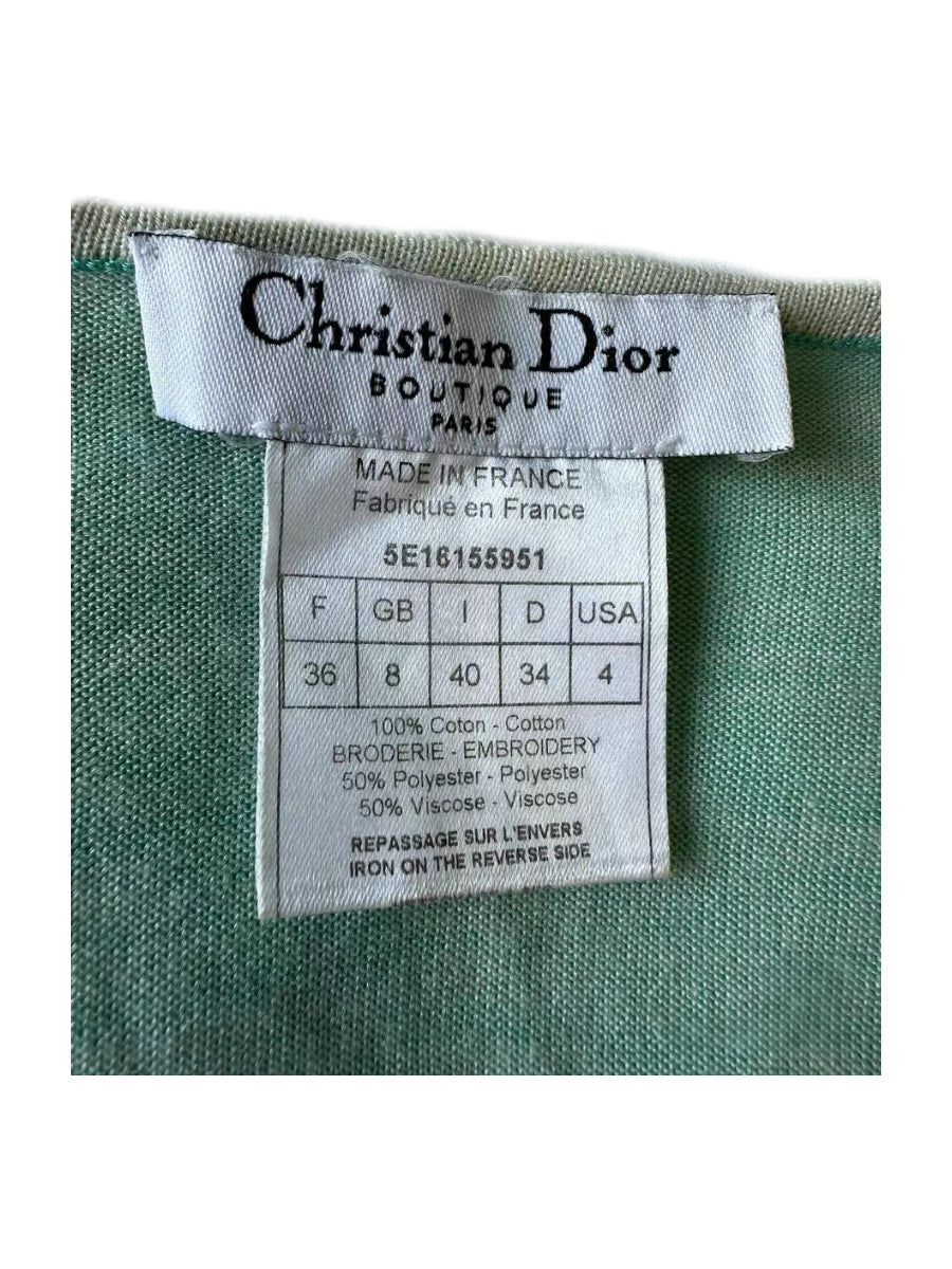 Christian Dior by John Galliano S/S 2003 Oriental Floral Print Knit Top – Runway Archive Rare Piece
