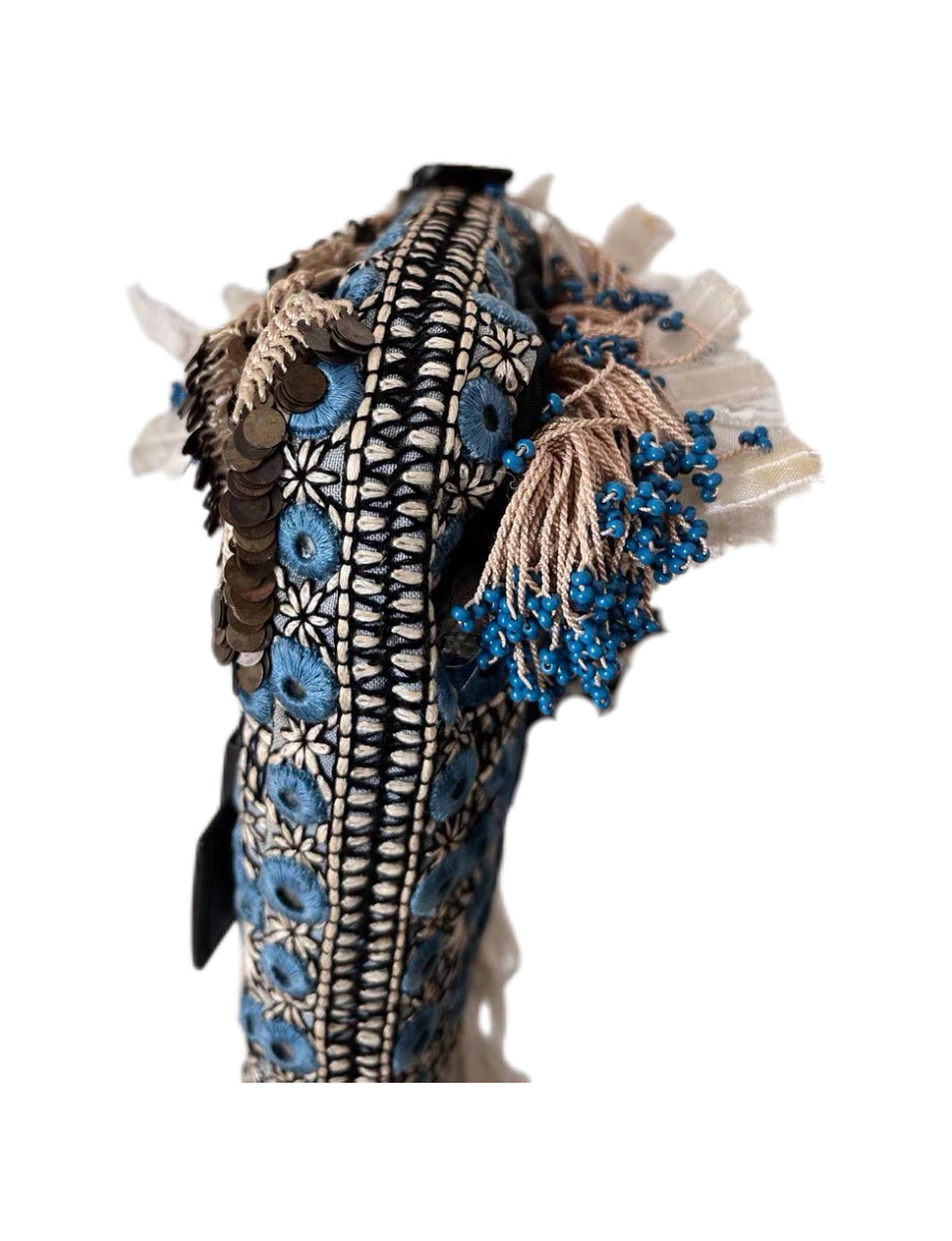 Fendi Vintage Baguette Bag – Bohemian Embroidery Lace Fringe Beaded Rare Archive Piece Made in Italy Collector Item