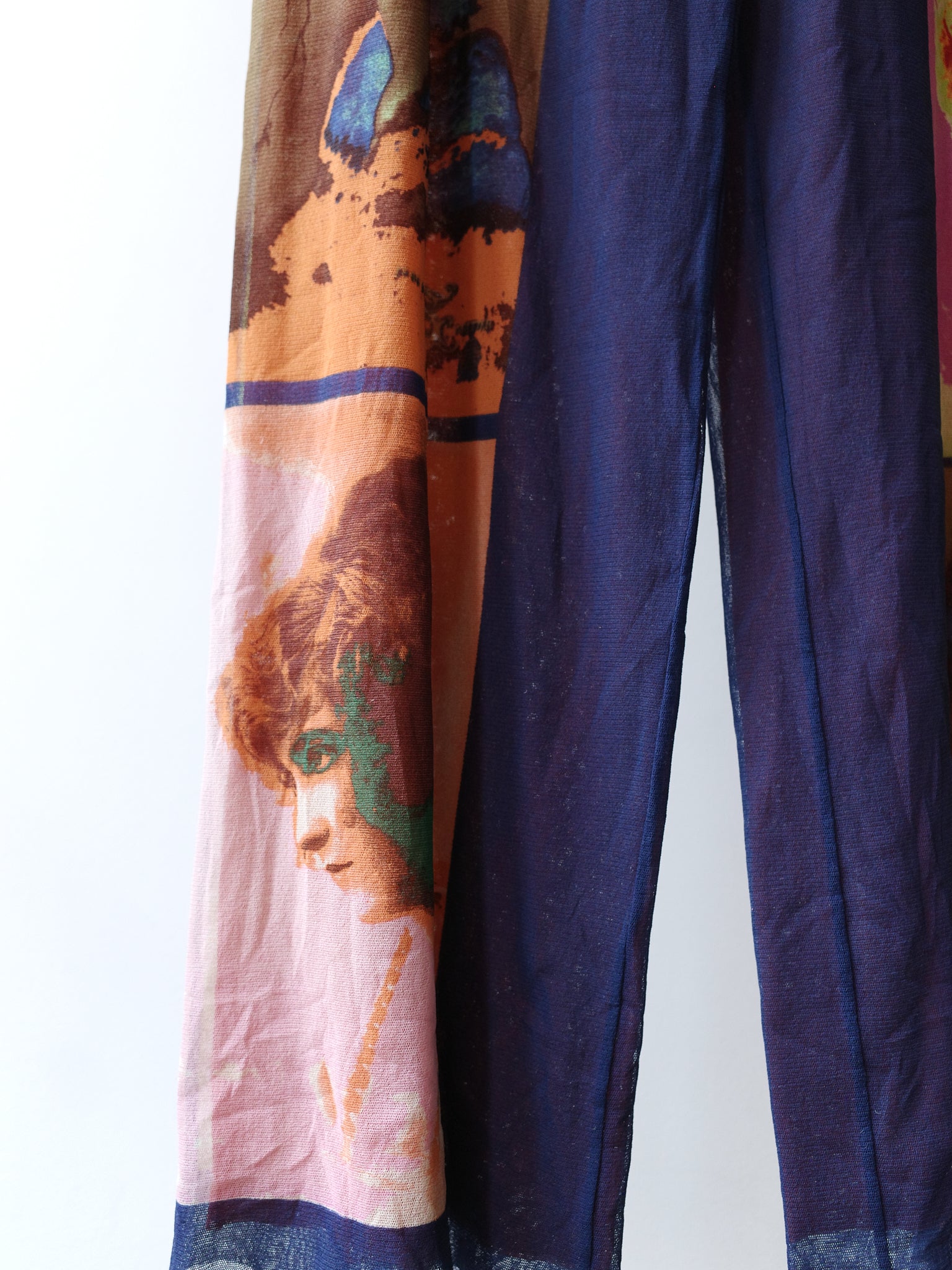 Jean Paul Gaultier S/S 2002 “Portrait Print” Mesh Trousers