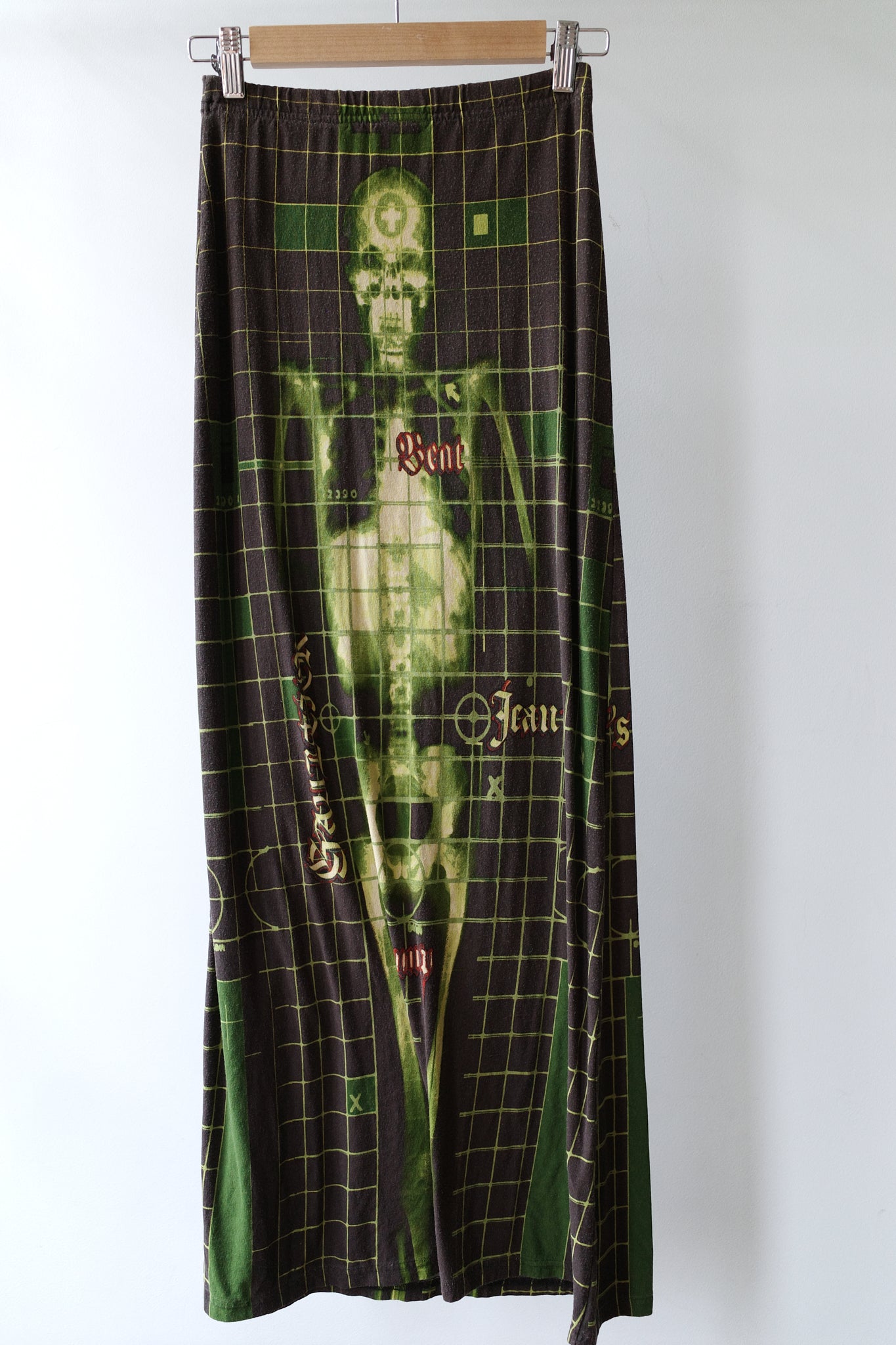 Jean Paul Gaultier S/S 1996 “Cyberbaba” X-ray Skeleton Mesh Skirt