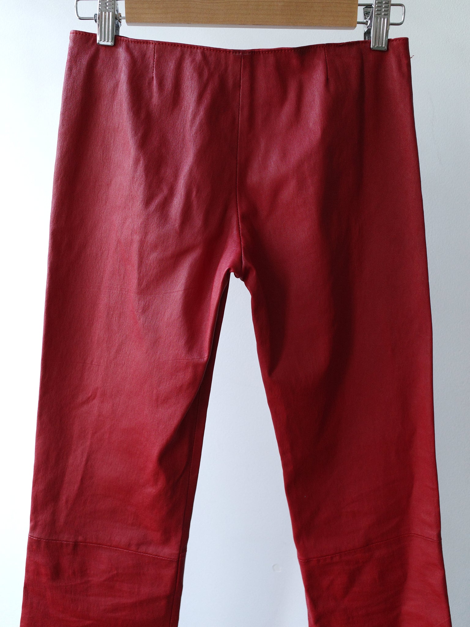 Chrome Hearts Ultra-Rare Red Full Leather Pants