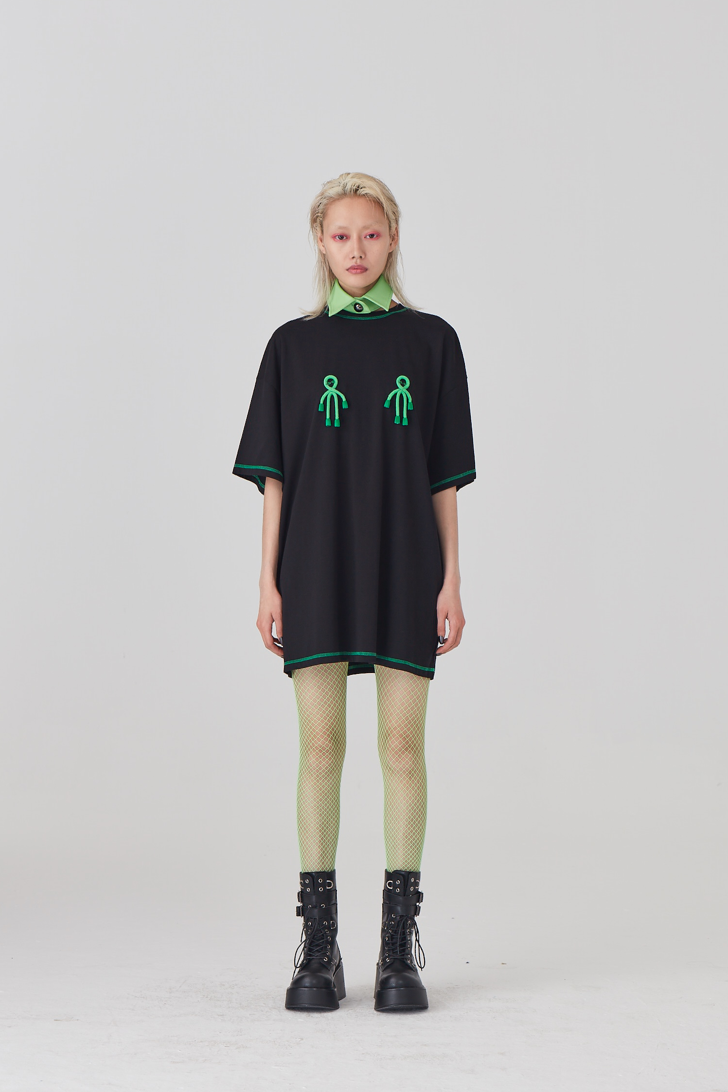 OVER RANGE Green Alien Rope T-shirt