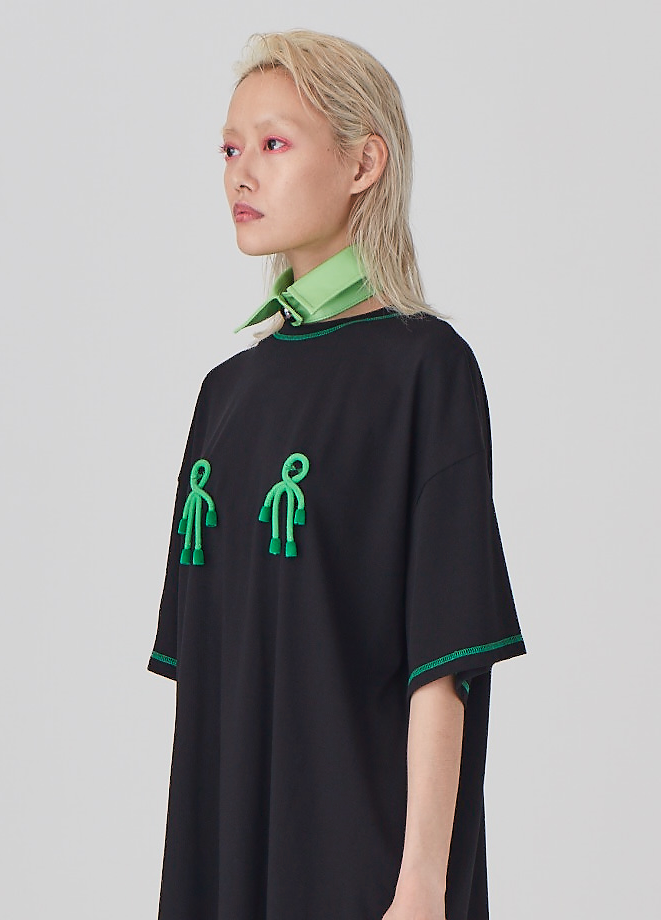 OVER RANGE Green Alien Rope T-shirt