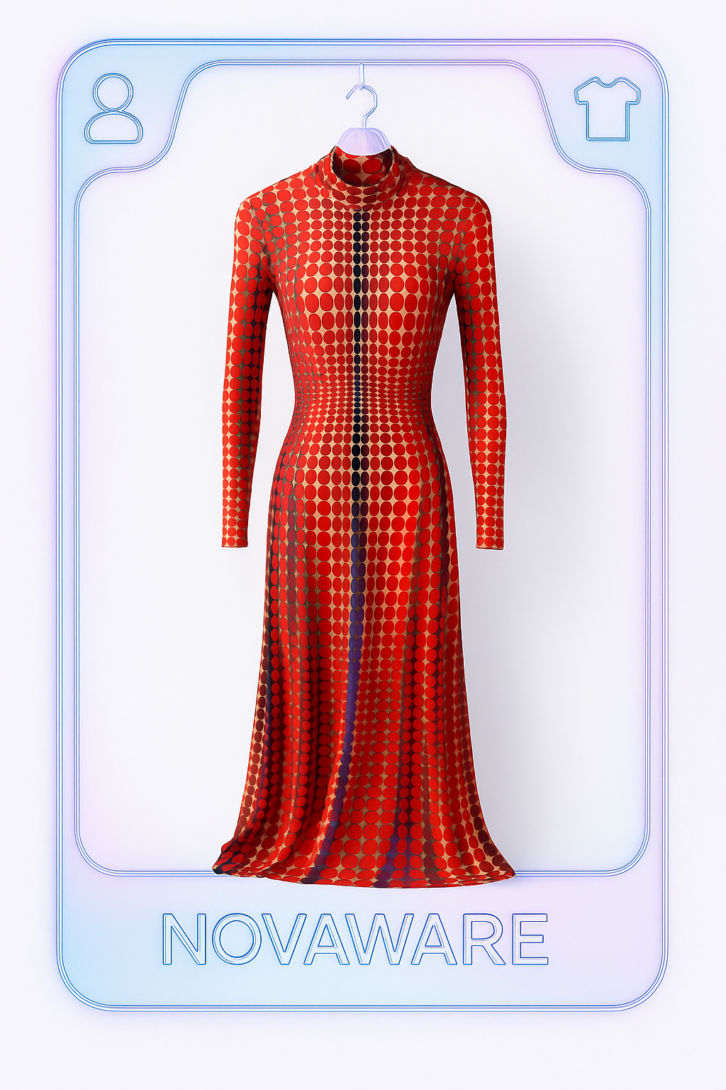 Jean Paul Gaultier S/S 1996 “Cyberdots” Optical Mesh Gown