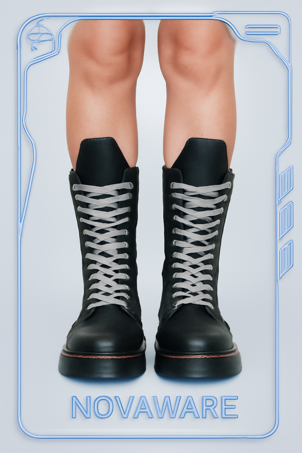 Rick Owens x Dr. Martens Padded Lace-up Combat Boots