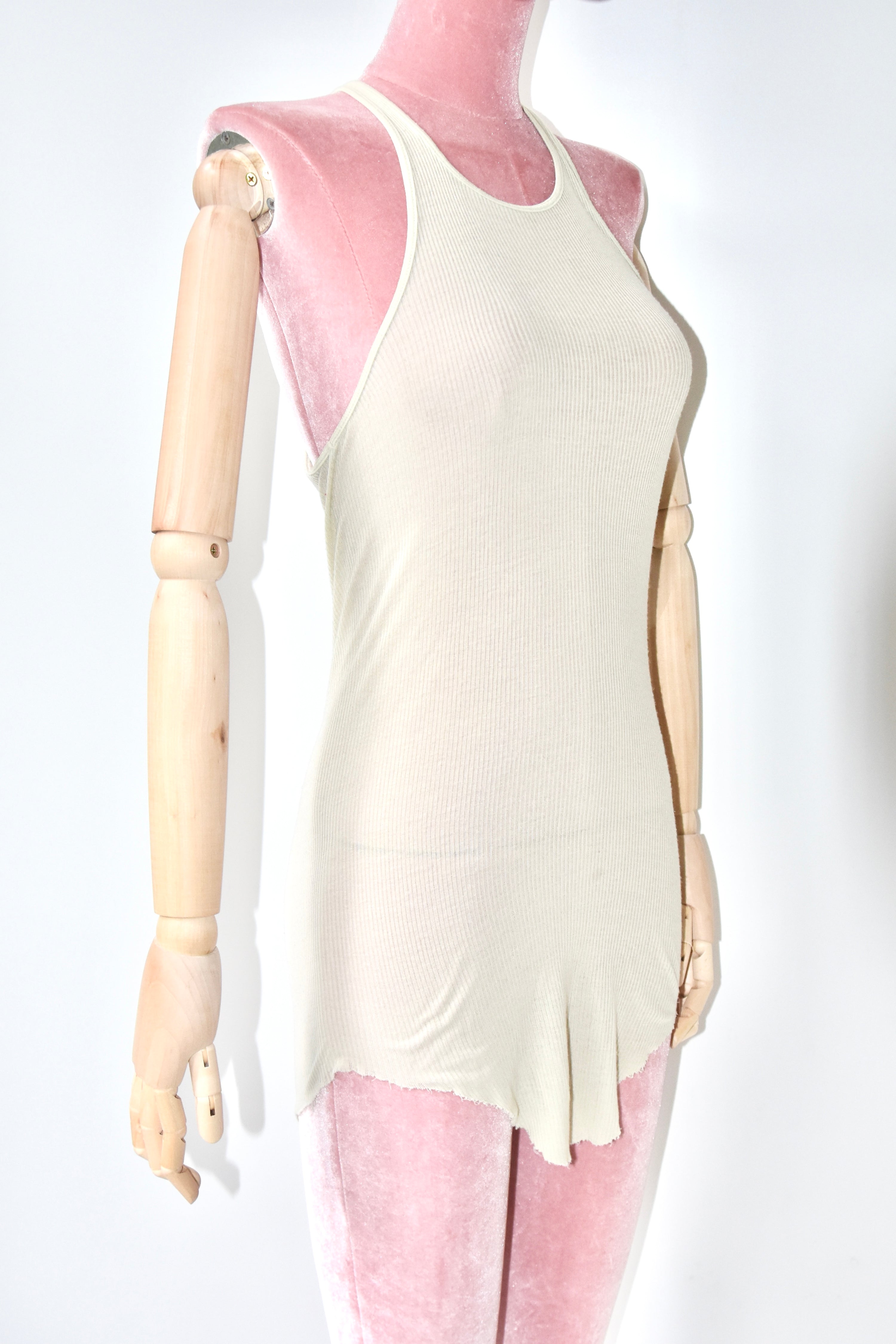 Rick Owens Draped Ribbed Tank Top
